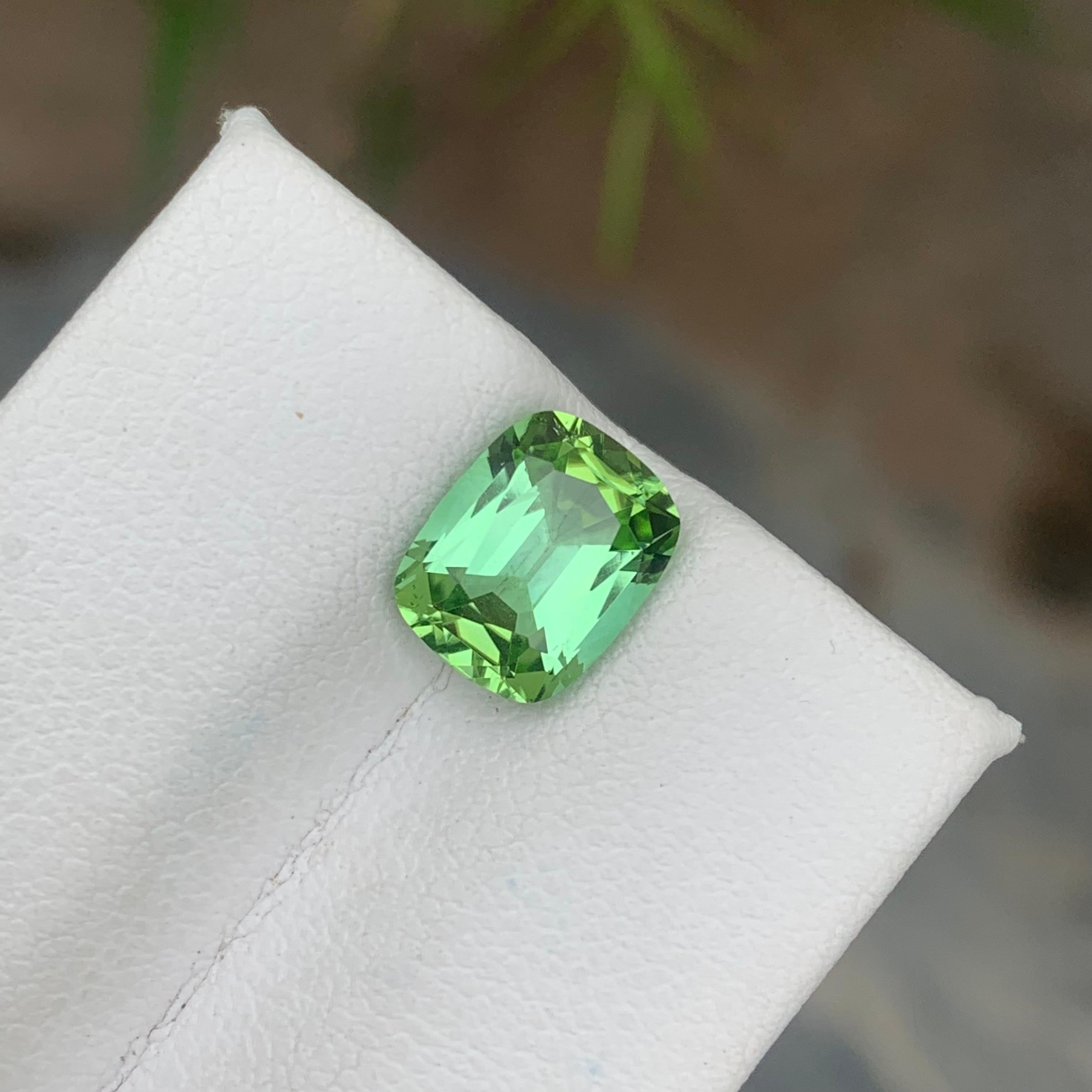 Stunning 2.65 Carat Natural Loose Tourmaline Ring Cushion Cut From Afghanistan For Sale 3