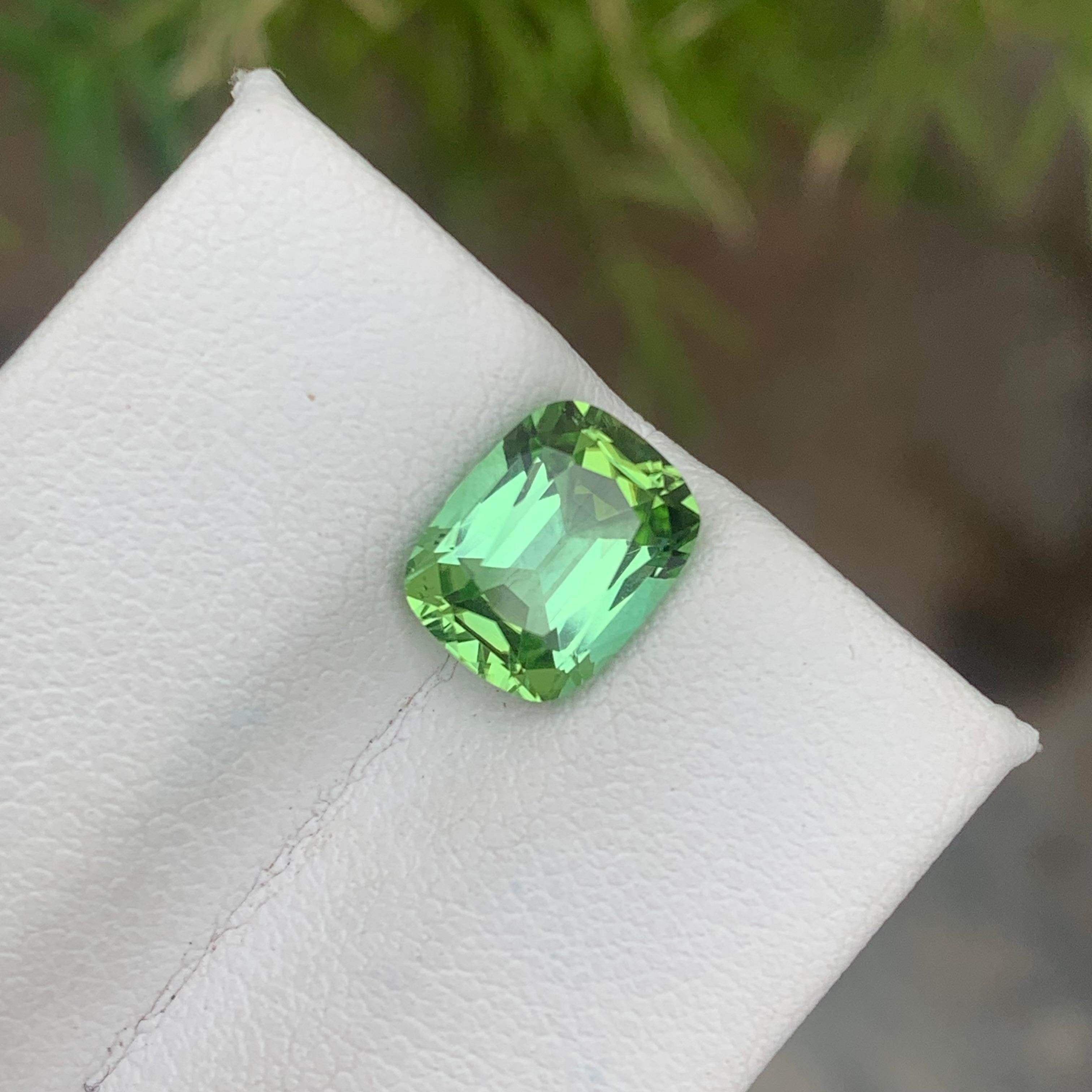 Stunning 2.65 Carat Natural Loose Tourmaline Ring Cushion Cut From Afghanistan For Sale 4