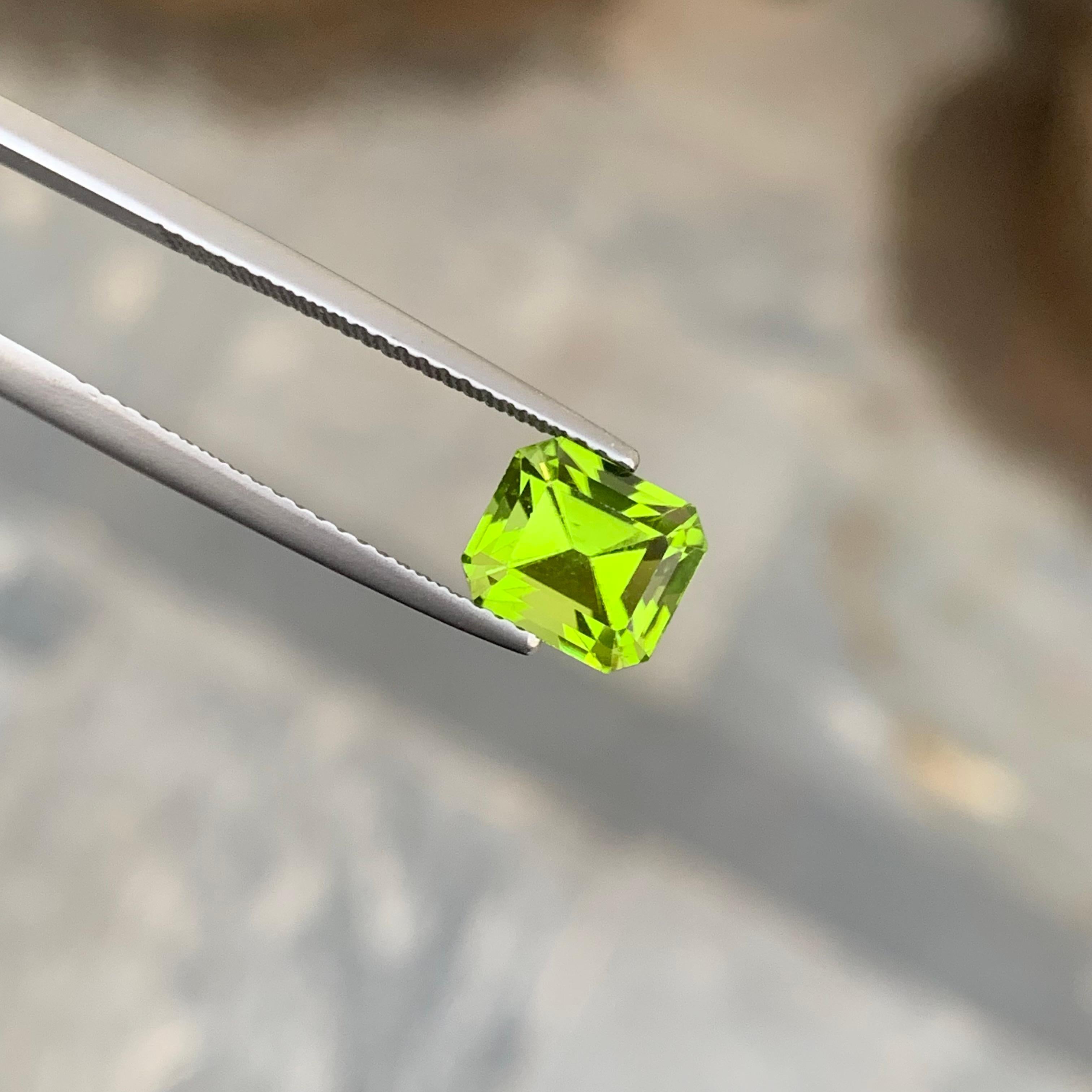 Gemstone Type : Peridot
Weight : 2.70 Carats
Dimensions : 7.7x6.9x6.2 mm
Origin : Suppat Valley Pakistan
Clarity : Eye Clean
Certificate: On Demand
Color: Green
Treatment: Non
Shape: Emerald
It helps cure diseases related to lungs, breasts,