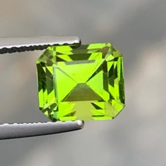 Stunning 2.70 Carat Loose Apple Green Peridot from Pakistan Emerald Shape