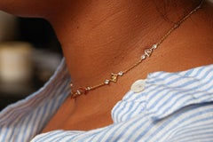 Stunning 29-Stone Fancy Cut Diamond Necklace in 18 Carat Yellow and White Gold