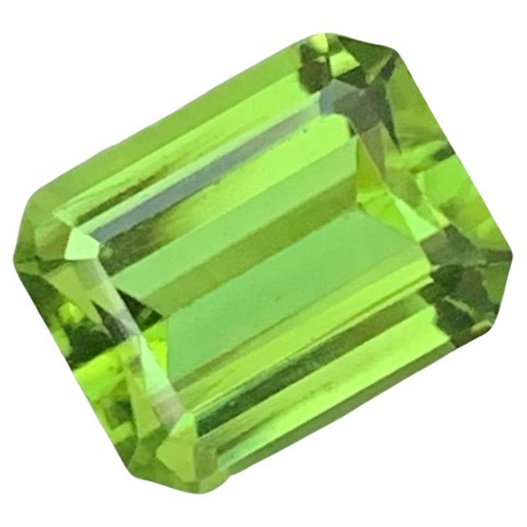 Stunning 2.95 Carat Natural Loose Apple Green Peridot from Suppat Valley Mine For Sale