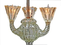 Hand Cast Murano Glass Vintage Three-Arm Chandelier Pendant