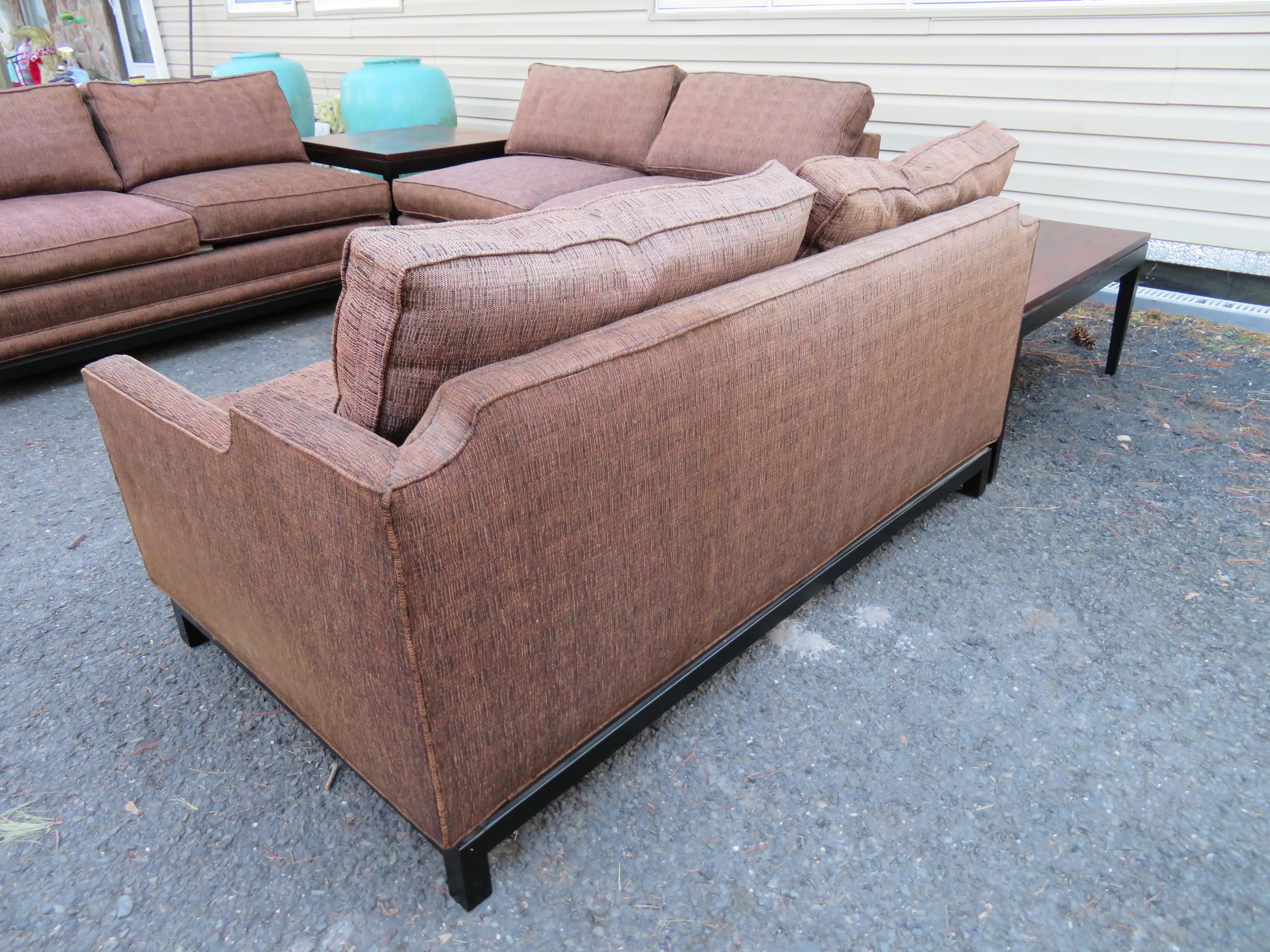 Stunning 3 Piece John Widdicomb Sectional Sofa Mid-Century Modern For Sale 4