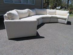 Atemberaubendes dreiteiliges achteckiges Bernhardt-Sofa, Mid-Century Modern