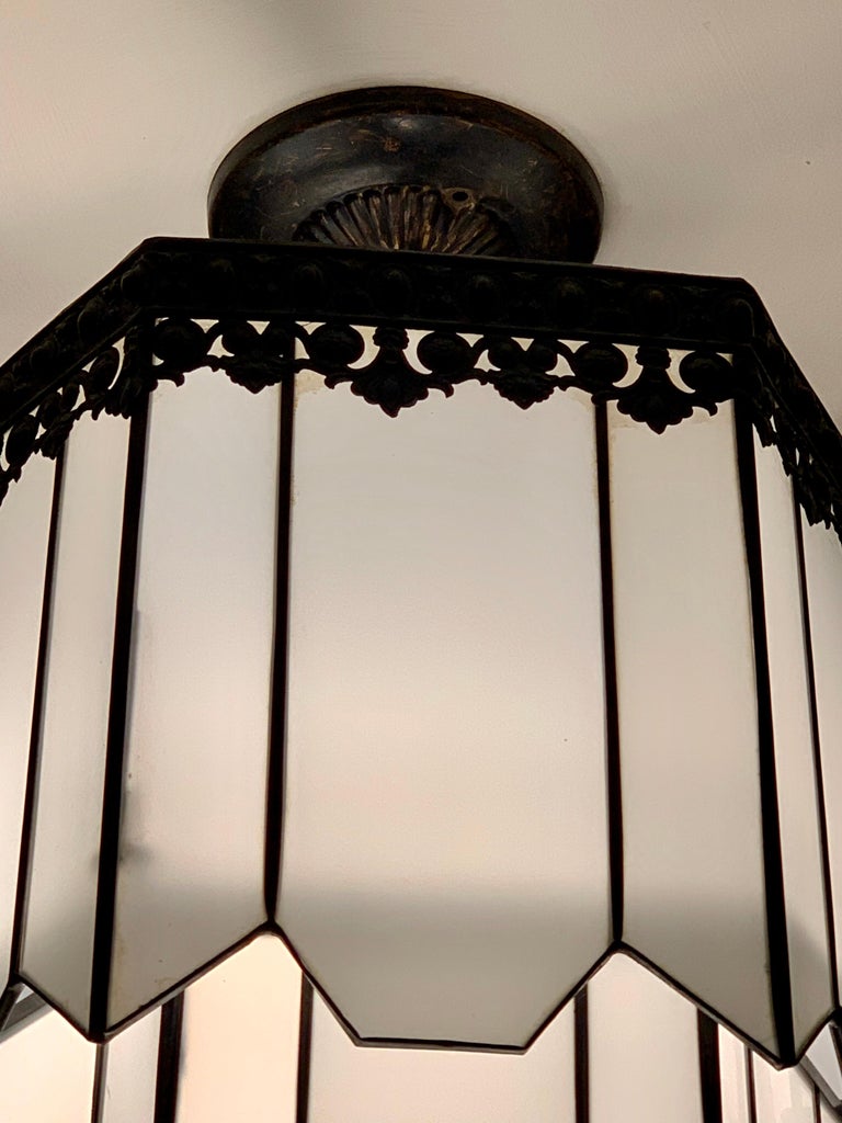 Stunning 3Tier Milk Glass Chandelier at 1stDibs