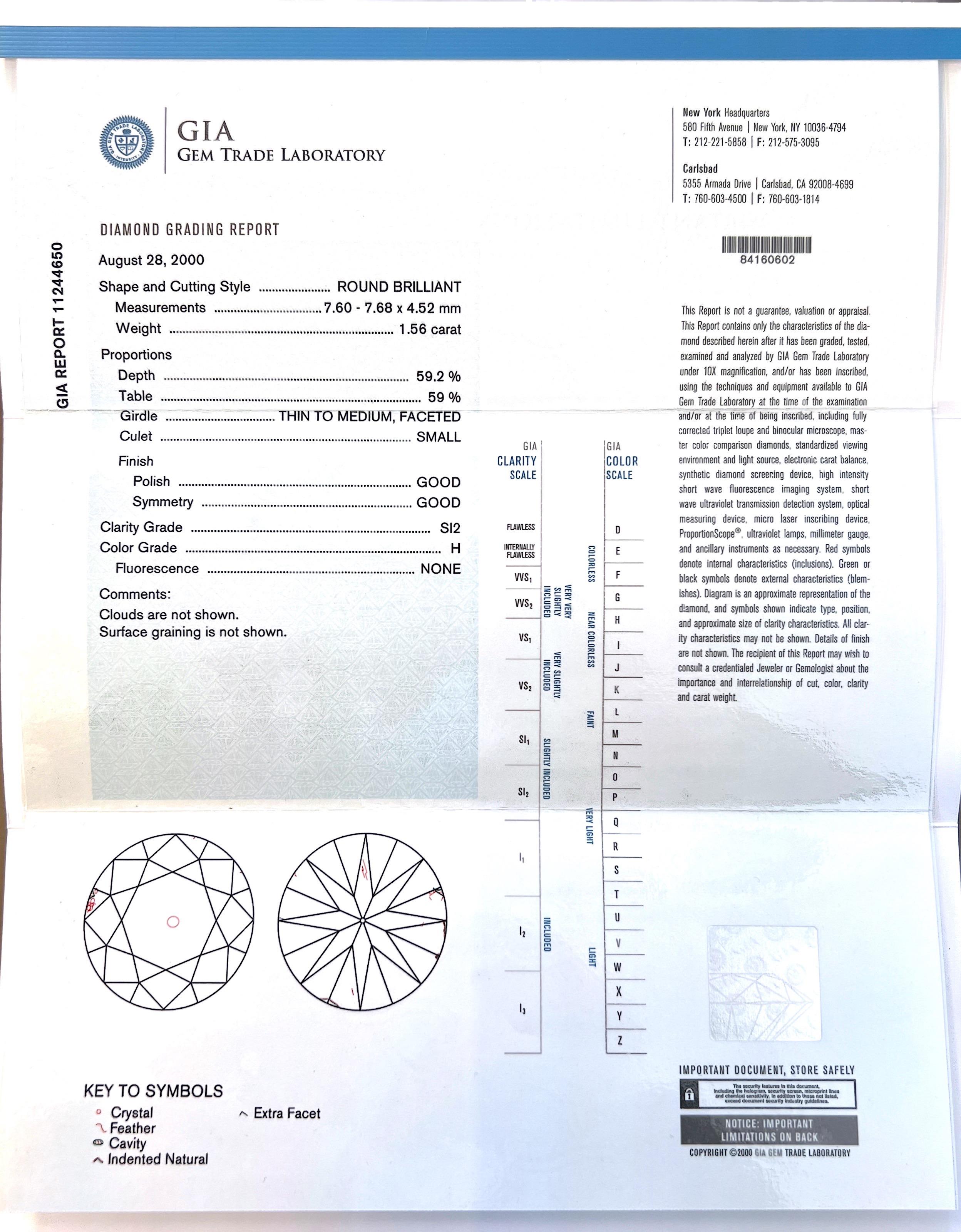 Stunning 3.07 Carat GIA Round Diamond Studs For Sale 4