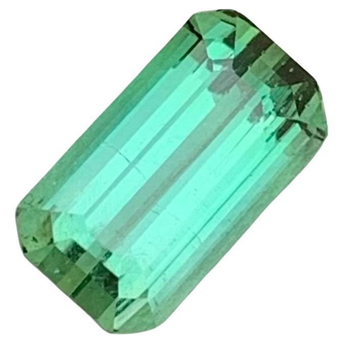 Stunning 3.15 Carats Natural Loose Mint Green Tourmaline Emerald Shape