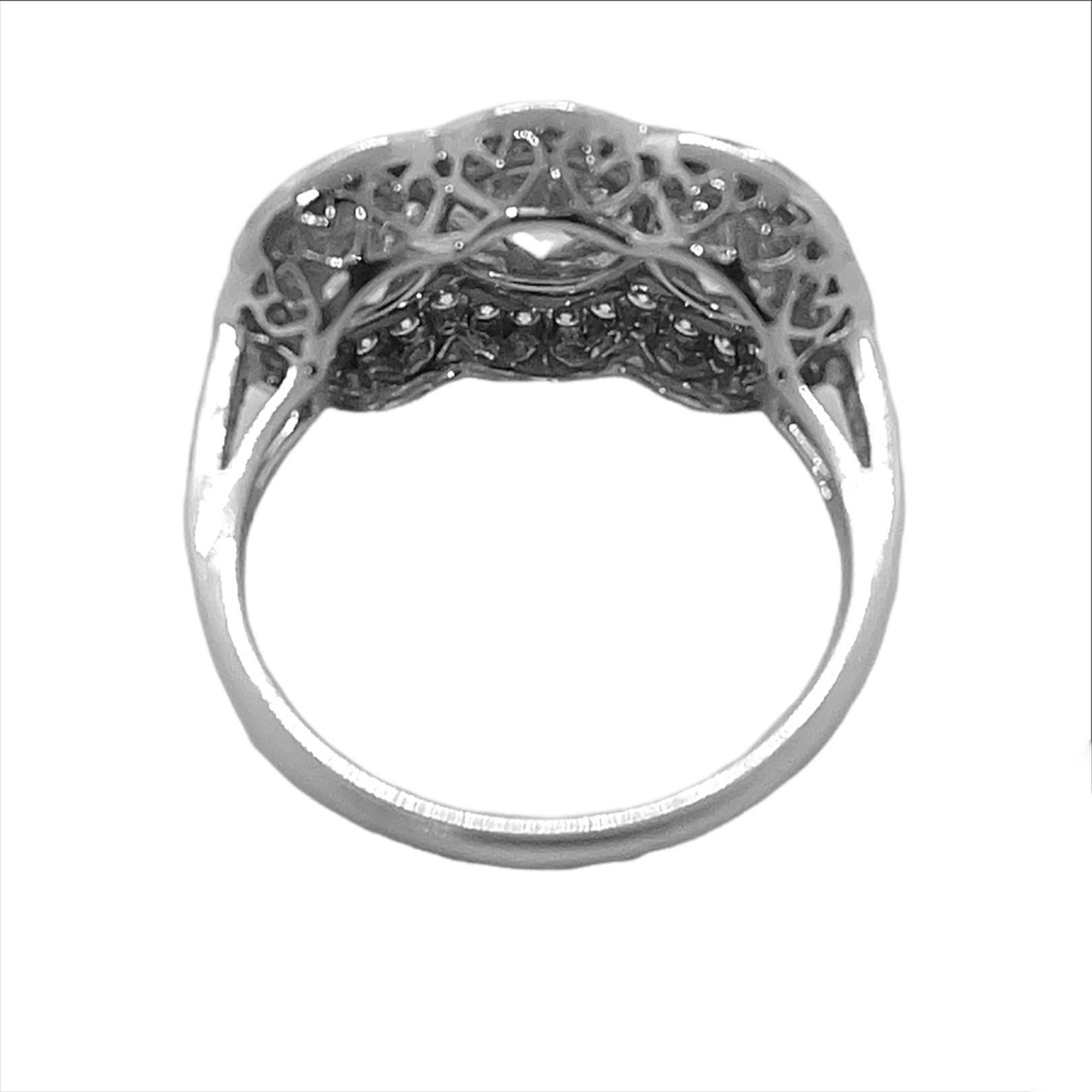 Round Cut Sophia D. 3.68 Carat Three-Stone Platinum Ring For Sale