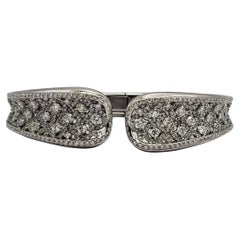 Impresionante pulsera de bisagra con diamante redondo de 3,79 ct firmada por Charles Krypell