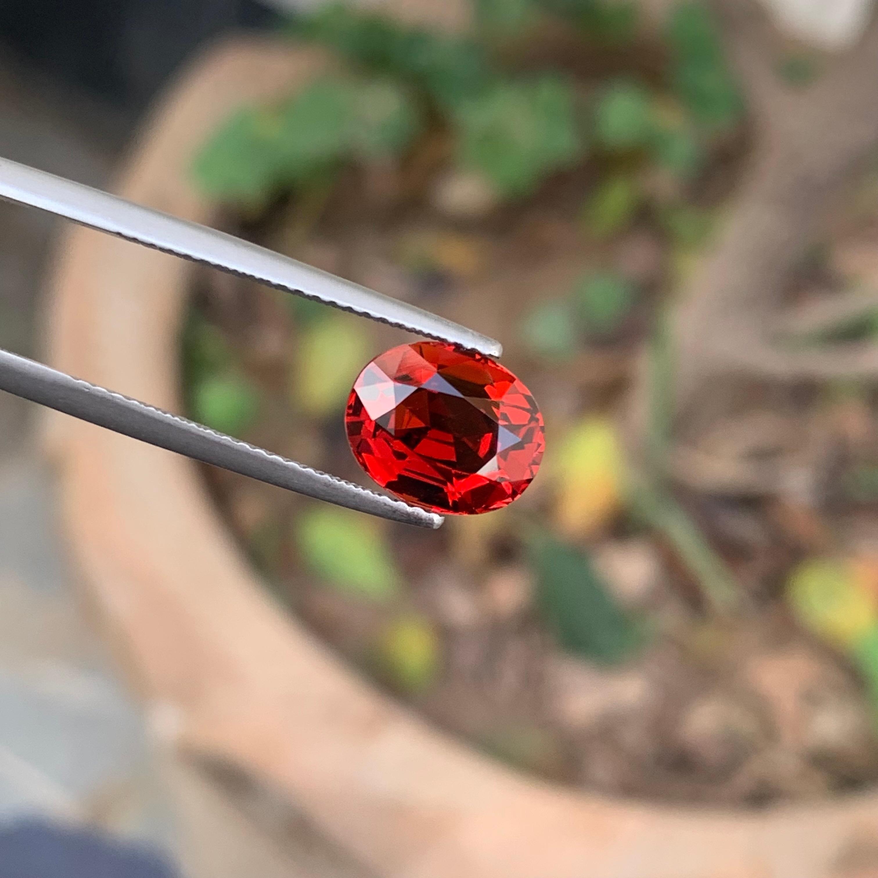 Stunning 3.85 Carat Natural Loose Clean Spessartine Garnet Gold Ring Gemstone 4