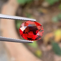 Impresionante 3,85 quilates de granate espesartita natural suelto y limpio Anillo de oro Piedra preciosa