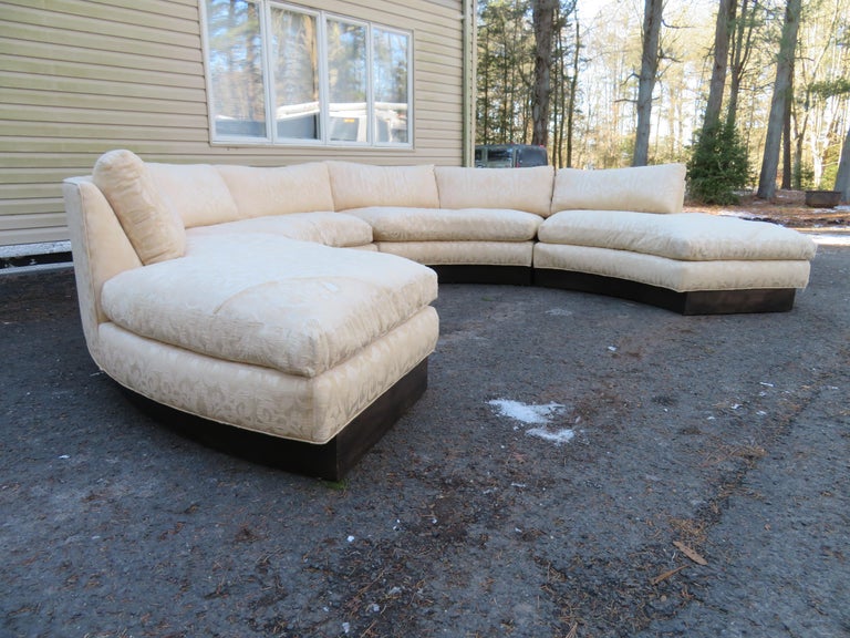 Stunning 4Piece Erwin Lambeth Circular Curved Sofa Sectional MidCentury Modern at 1stDibs