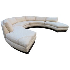 Stunning 4-Piece Erwin Lambeth Circular Curved Sofa Sectional Mid-Century Modern