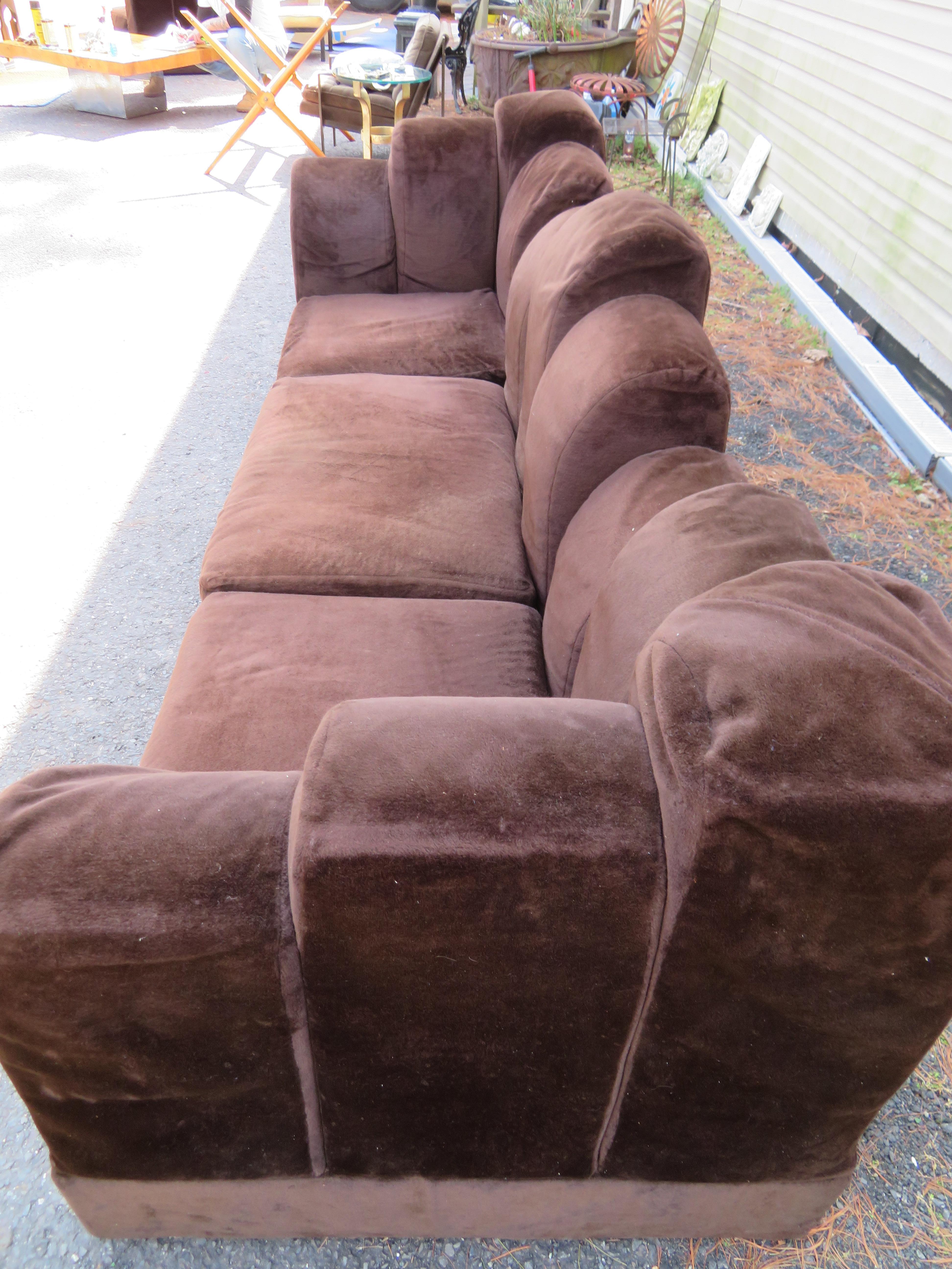 Late 20th Century Stunning 4 Piece Skyscraper Sectional Sofa Hans Hopfer Style Midcentury For Sale