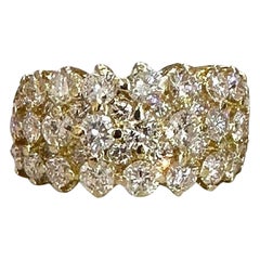 Stunning 4.00CT Diamond 18KT Yellow Gold Ring