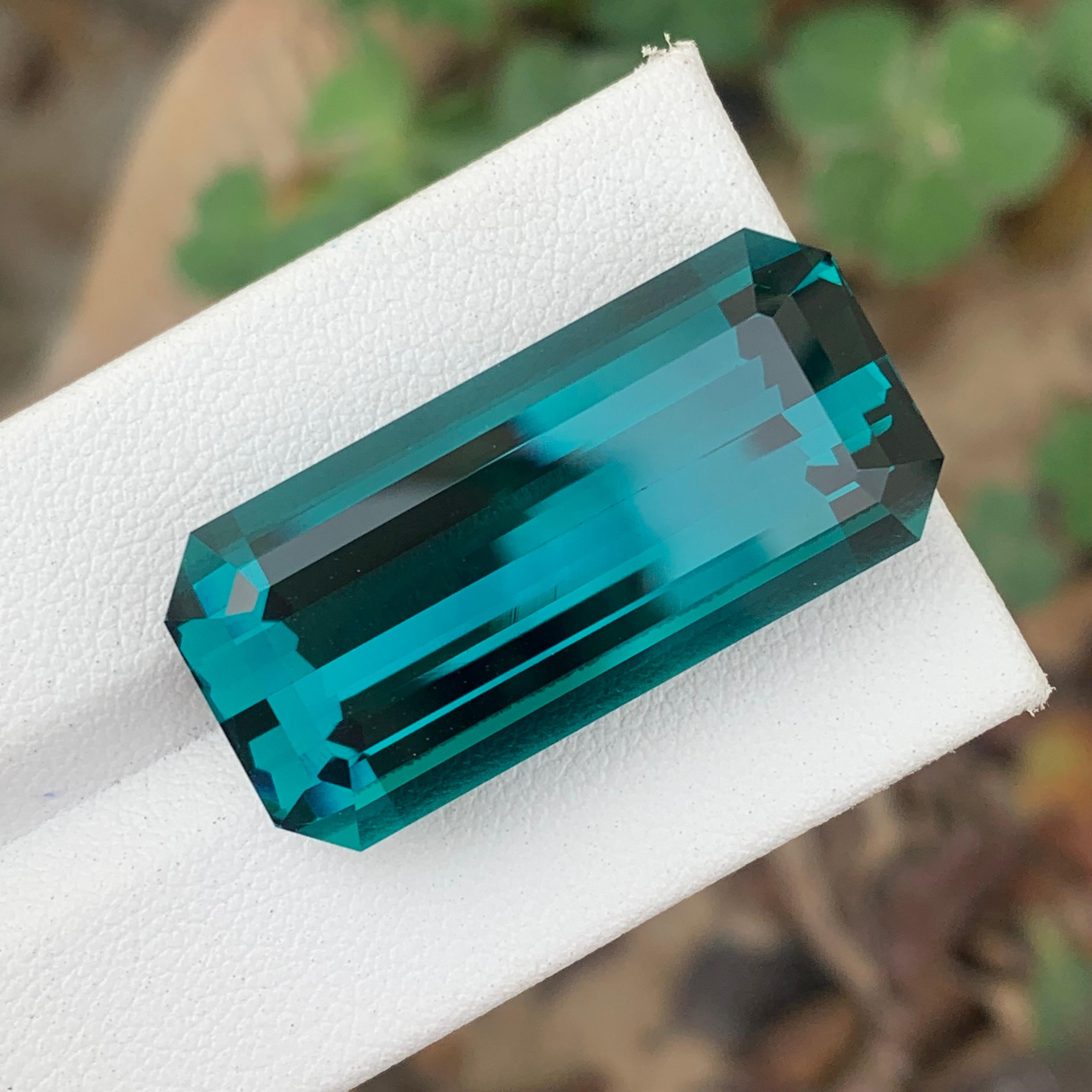 Gorgeous Loose Indicolite Tourmaline
Weight: 40.80 Carats
Dimension:31x15.1x9.7 Mm
Origin; Kunar Afghanistan Mine
Color: Blue
Shape: Emerald 
Treatment: Non
Certificate: On Demand
.
Indicolite tourmalines (tourmalines with blue in them) are rare.