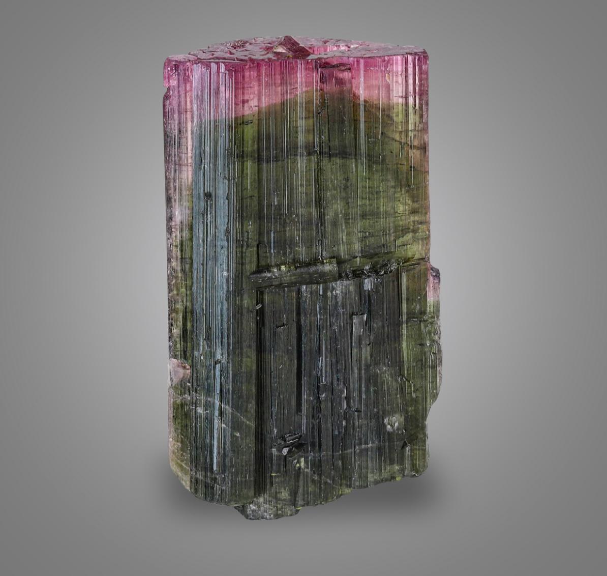 Stunning 45.85 Carat Bi Color Tourmaline from Paprook Mine, Afghanistan In Good Condition For Sale In Peshawar, PK