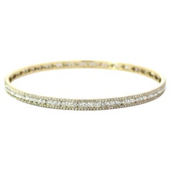 Stunning 4.79CT 3 Row Natural Diamond Bangle Bracelet