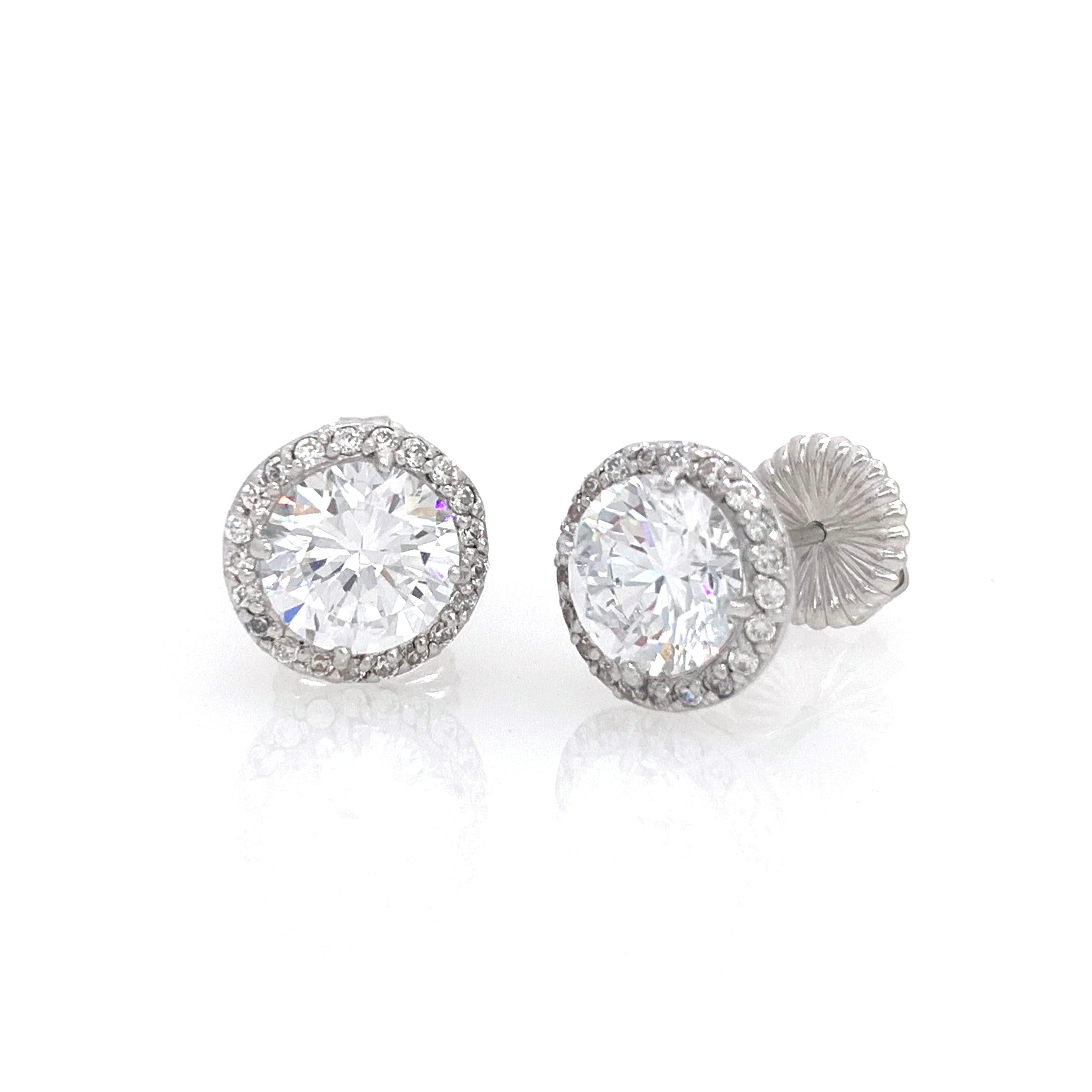 simulated diamond earrings