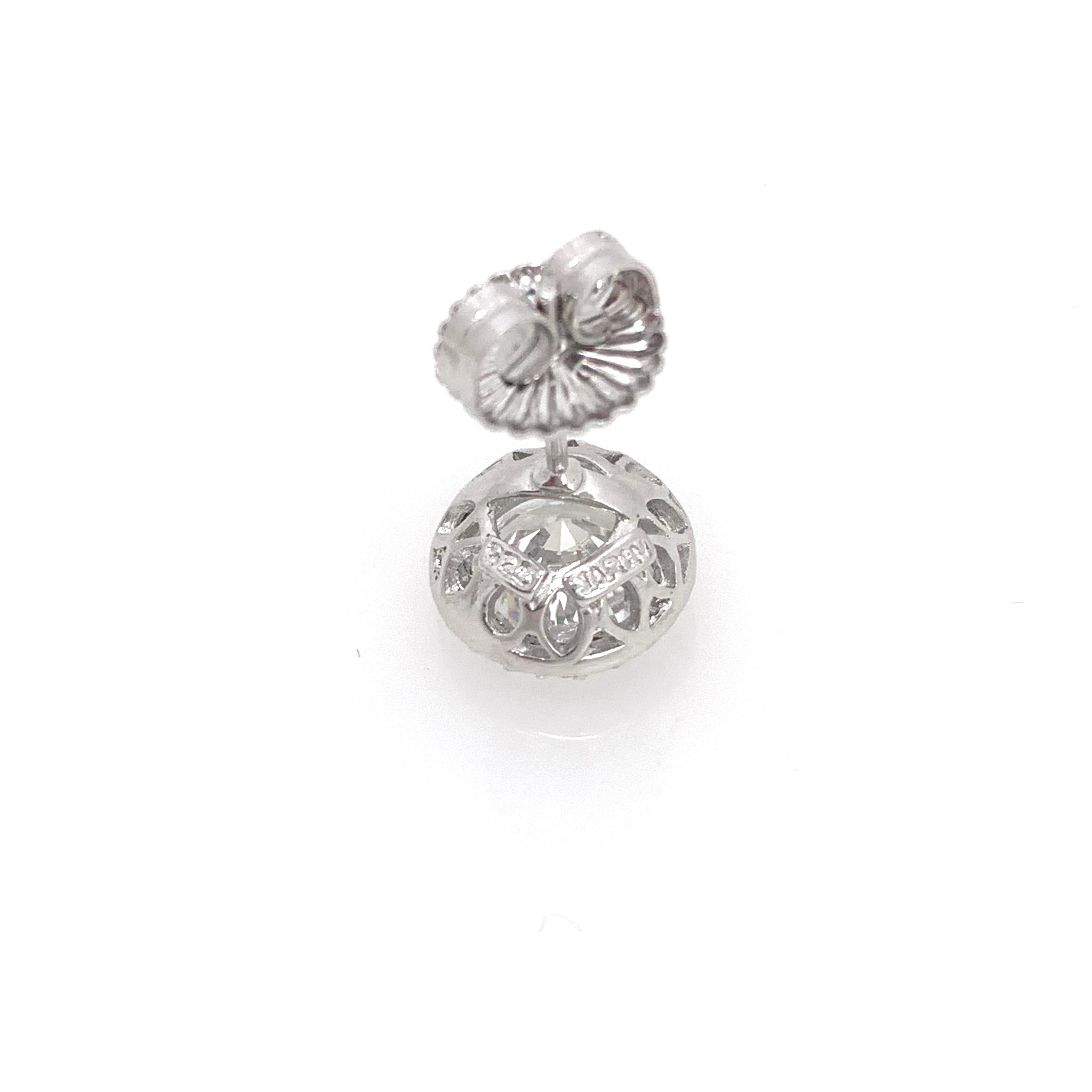 simulated diamond stud earrings