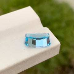 Stunning 6.15 Carats Pixelated Cut Loose Sky Blue Topaz Earth Mine Ring Gem