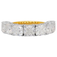 Whiting 6.37ct Diamonds 7-Stone Ring in 18k White 
Yellow Gold - IGI Certified (bague à 7 pierres en or blanc et jaune de 6.37ct)