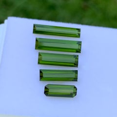Stunning 7.30 Carats Loose Green Tourmaline Lot Wifi Set For Jewelry Making