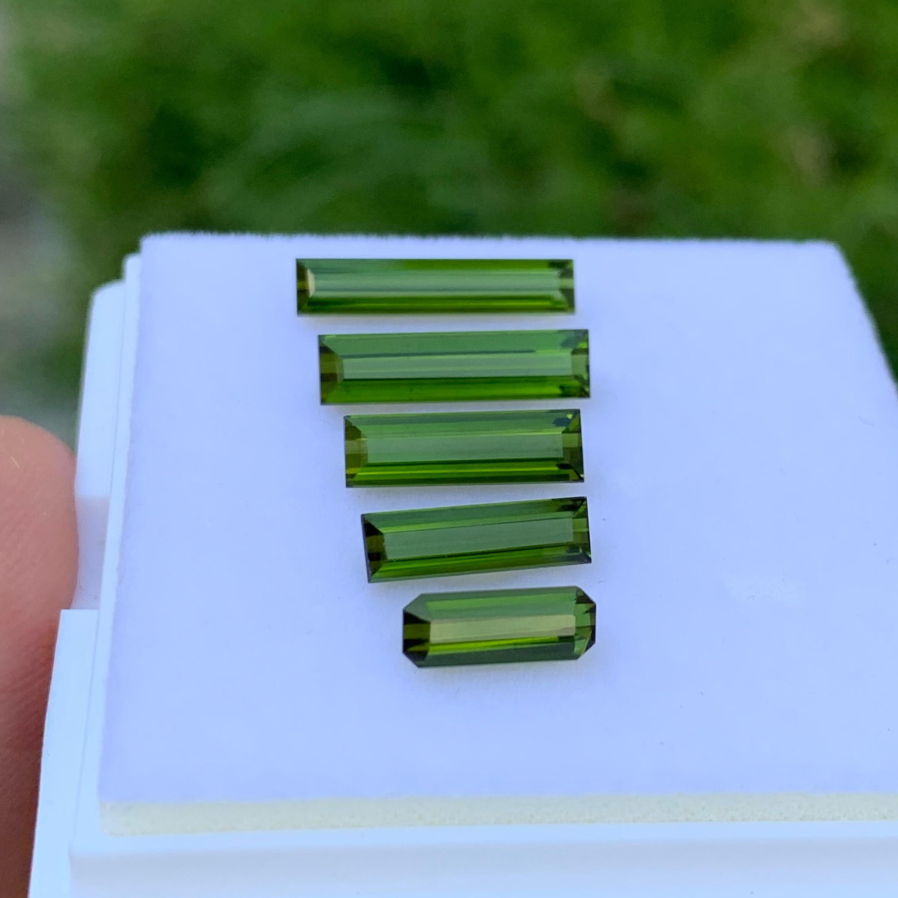 Arts and Crafts Stunning 7.30 Carats Loose Green Tourmaline Lot Wifi Set For Jewelry Making  For Sale
