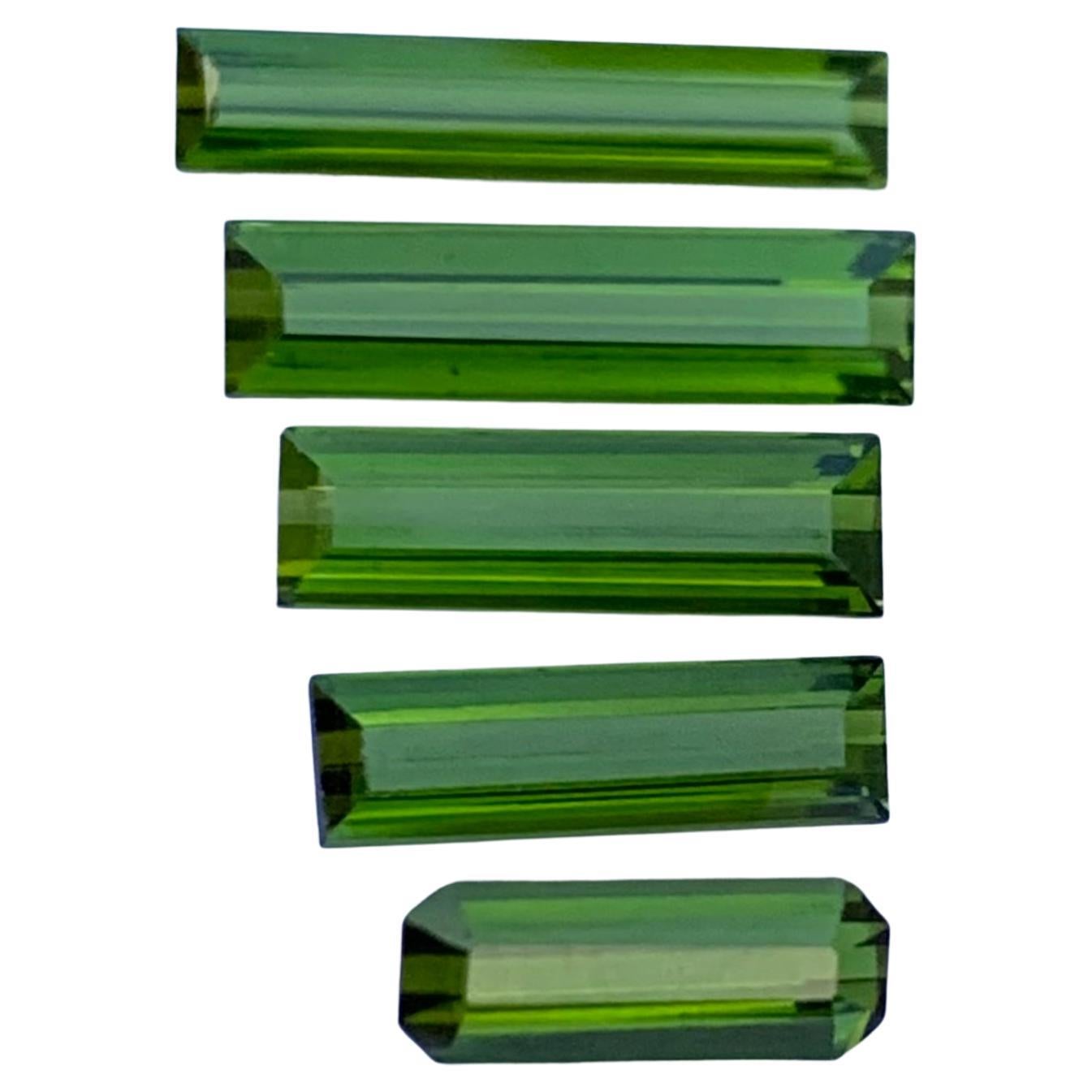 Stunning 7.30 Carats Loose Green Tourmaline Lot Wifi Set For Jewelry Making  For Sale