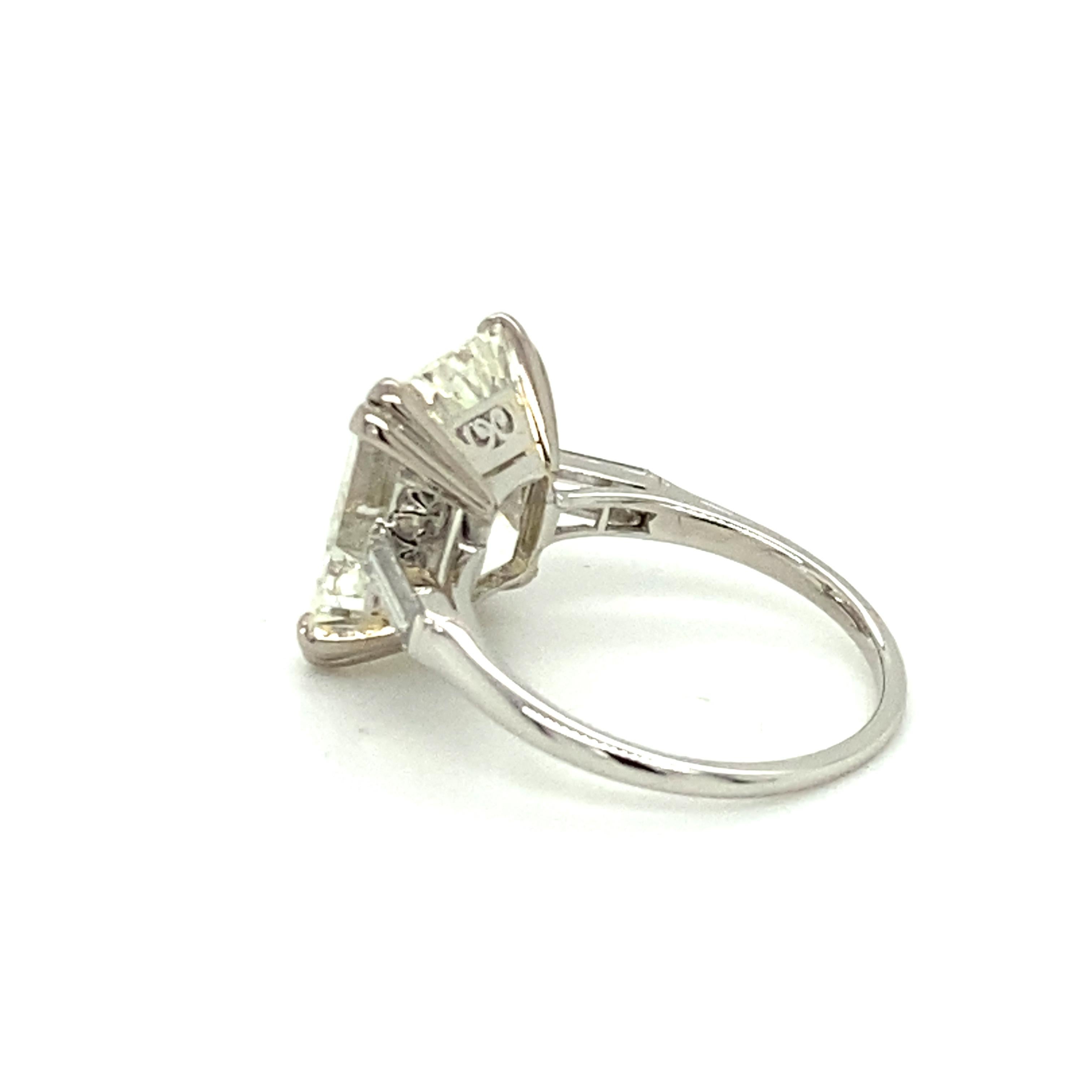 Stunning 7.34 Ct GIA Certified Emerald-Cut Diamond Ring in Platinum 950 2