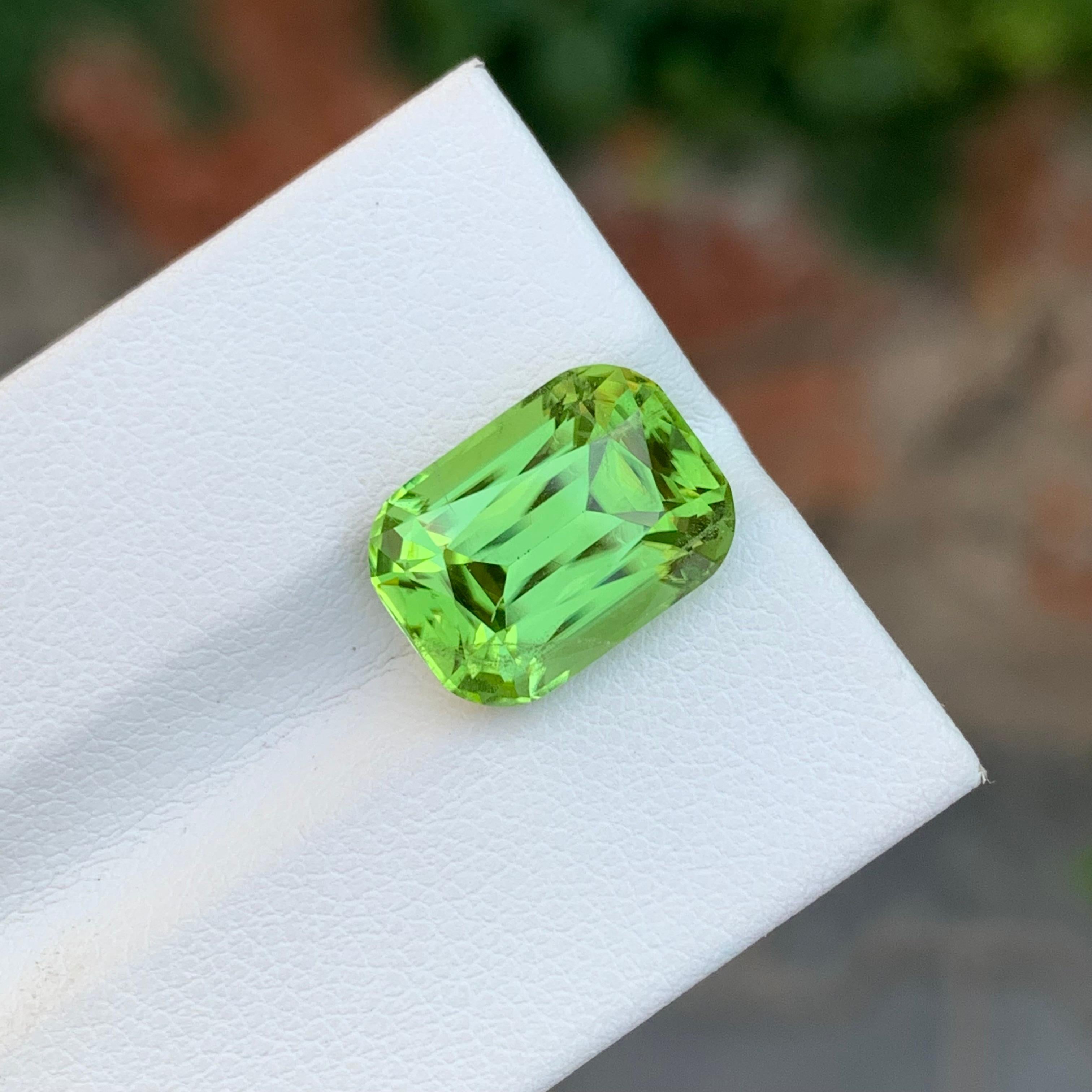 Impresionante Gema Natural De 7,60 Quilates De Peridoto Suelto En Forma De Cojín Para Anillo De Mujer Artes y manualidades en venta