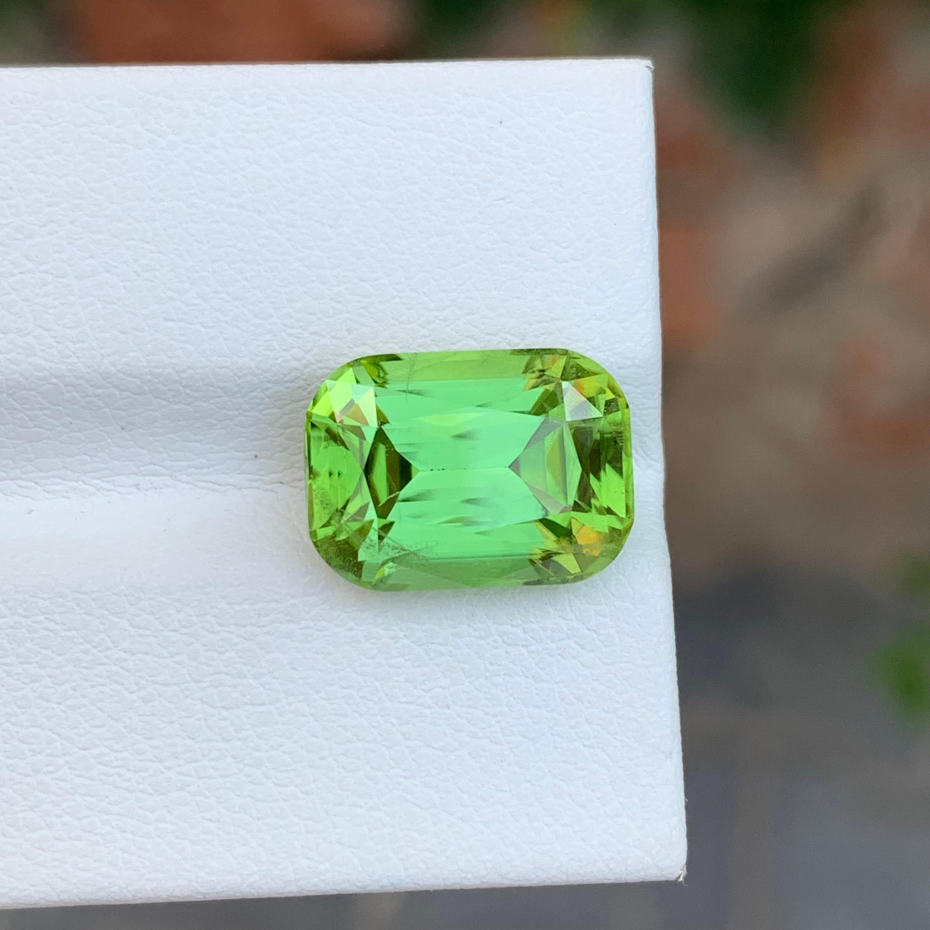 Impresionante Gema Natural De 7,60 Quilates De Peridoto Suelto En Forma De Cojín Para Anillo De Mujer Corte cojín en venta