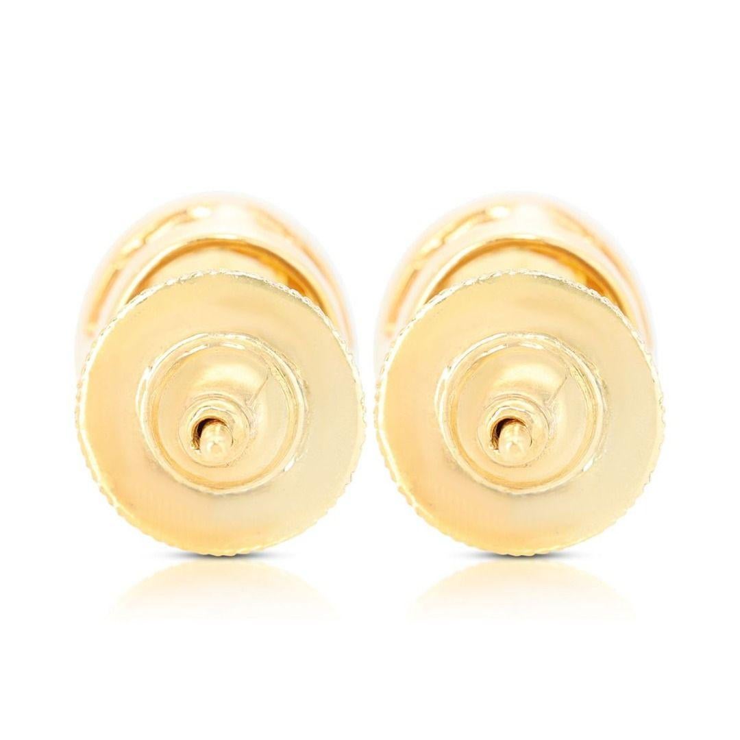 Stunning 8.00ct Citrine Solitaire Stud Earrings in 14K Yellow Gold 2