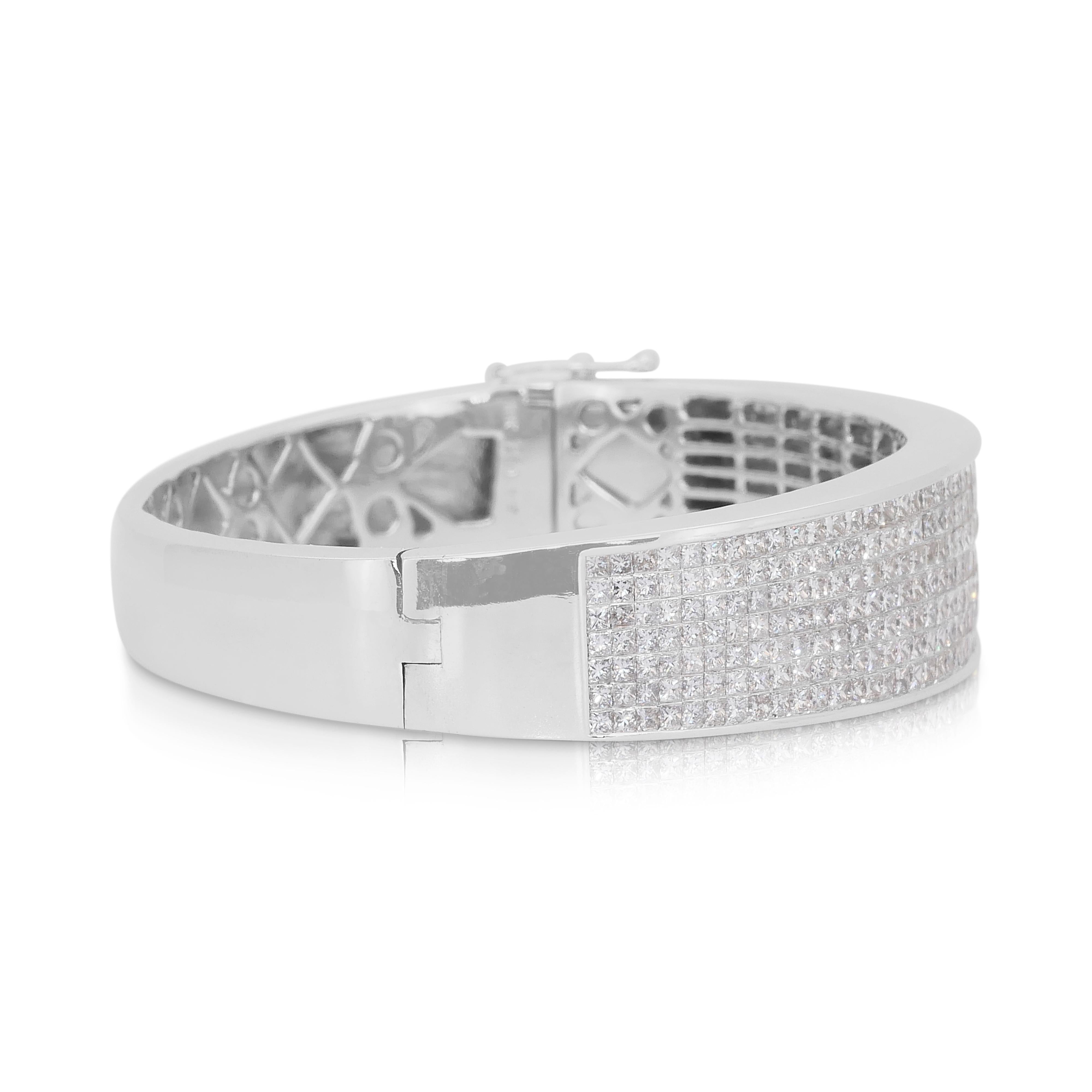 Whiting - Bracelet en or blanc 18 carats avec 8.10ct de diamants - Certifié IGI en vente 2