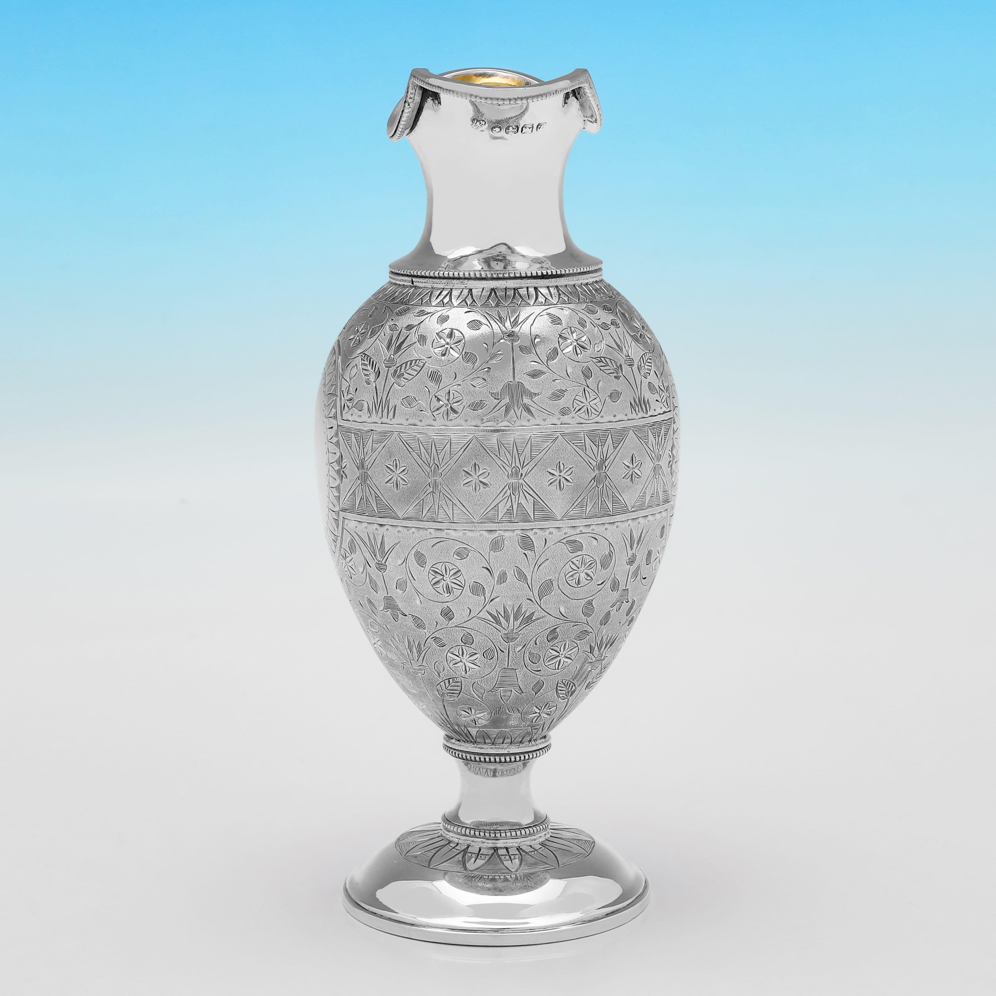 Stunning aesthetic period antique sterling silver tea set - hallmarked in 1874 For Sale 3