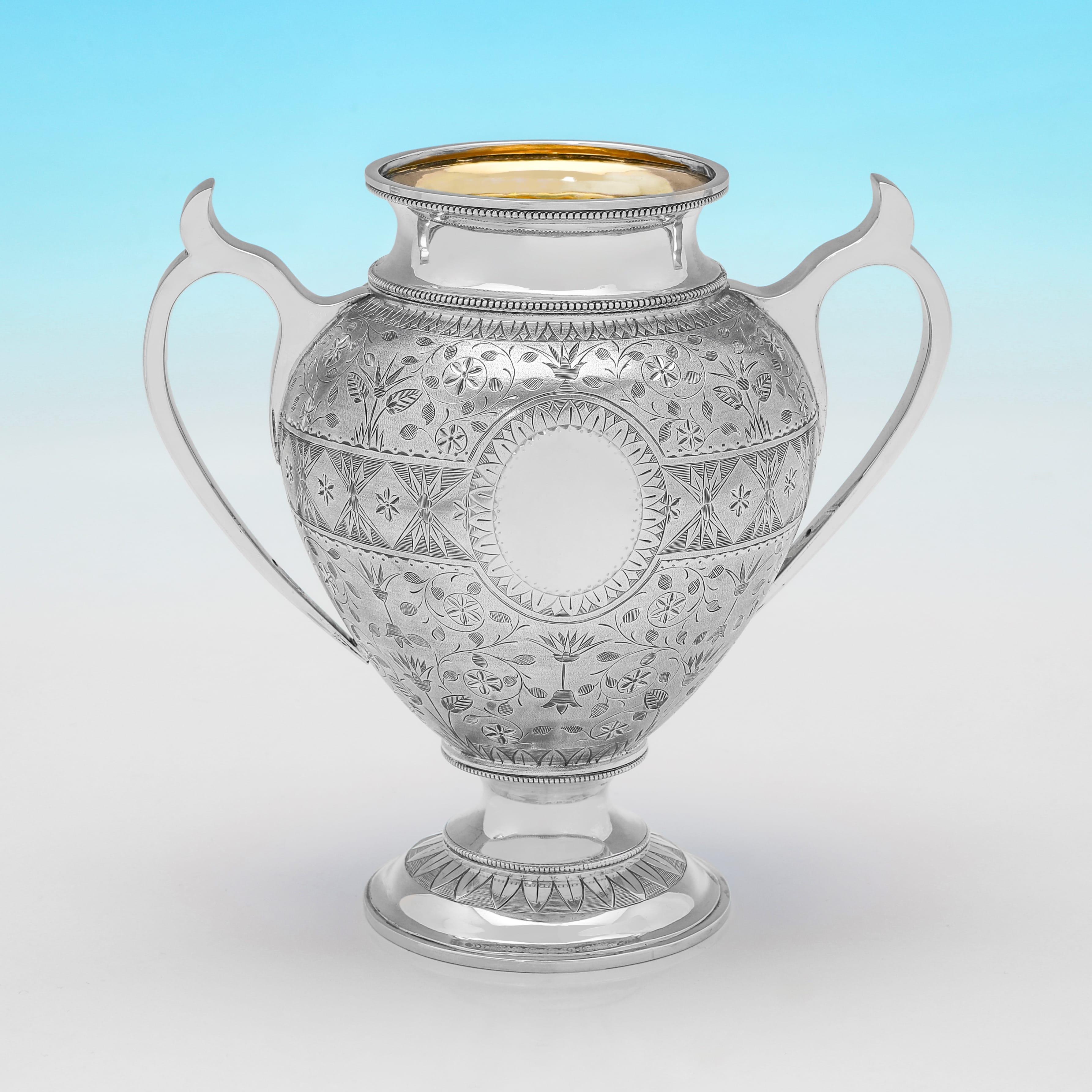 Sterling Silver Stunning aesthetic period antique sterling silver tea set - hallmarked in 1874 For Sale