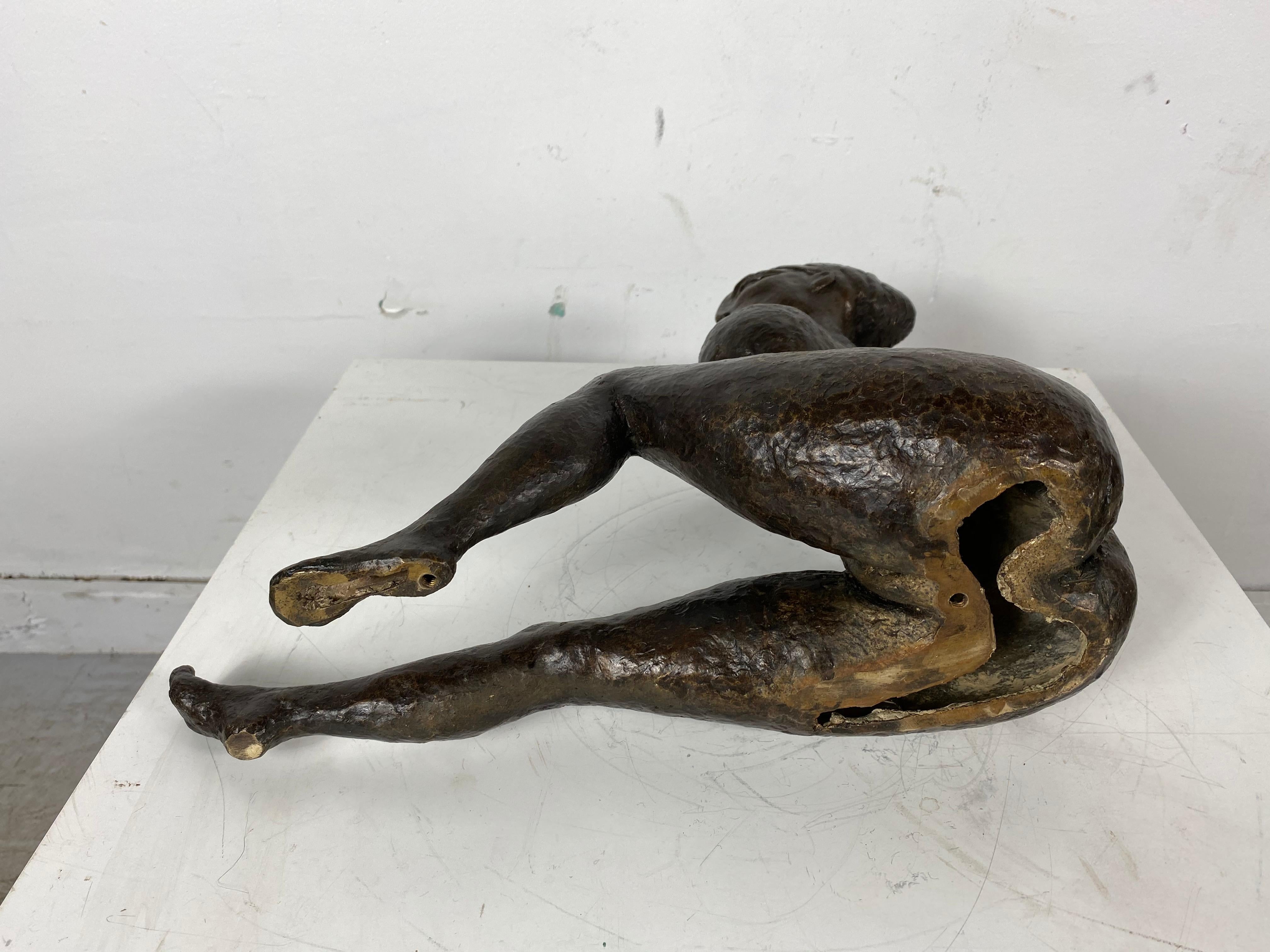 Stunning African Abstract Bronze Seated Woman 2
