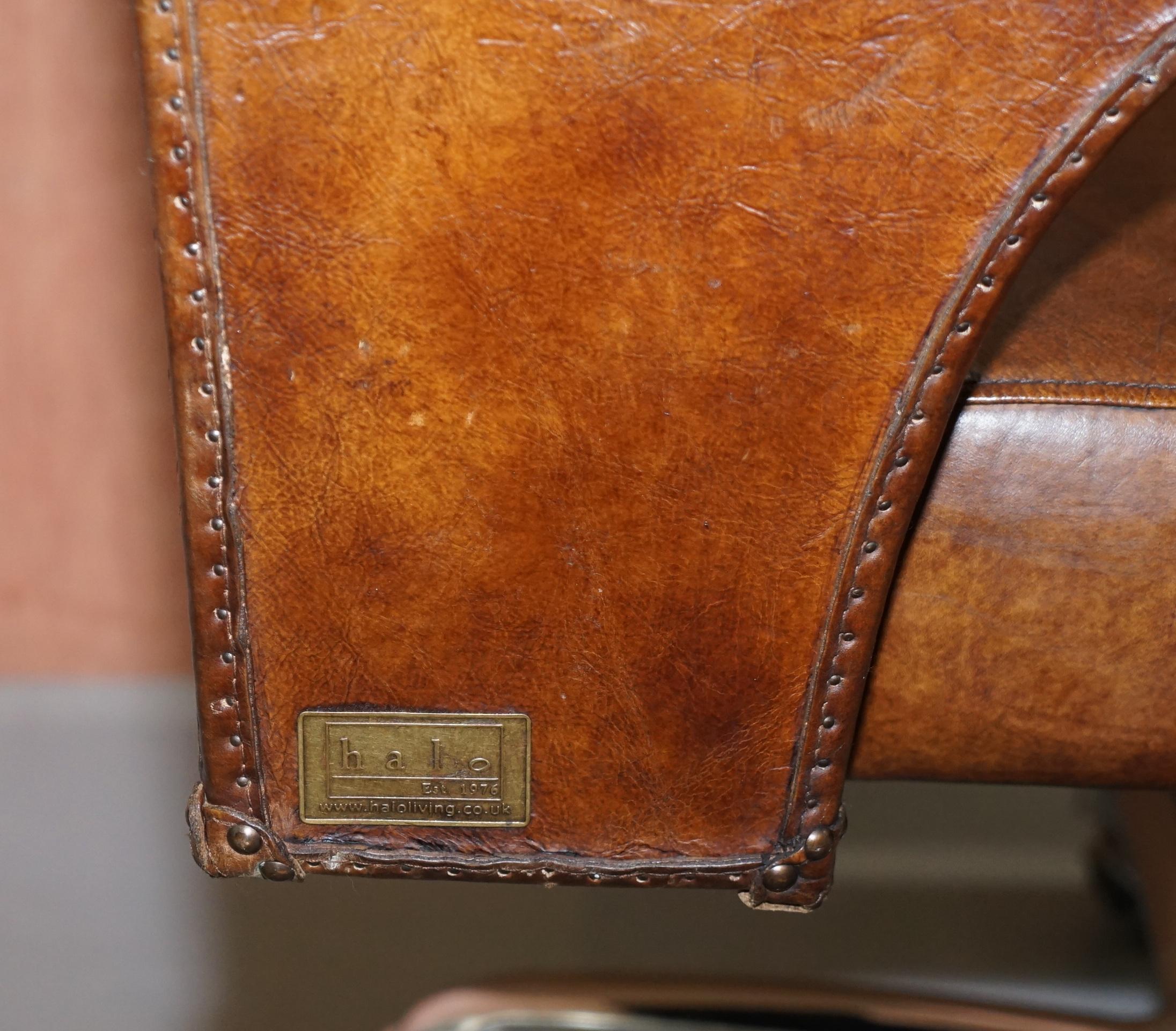 Fauteuil d'administrateur en cuir brun sado-maso:: bureau de capitaine 5