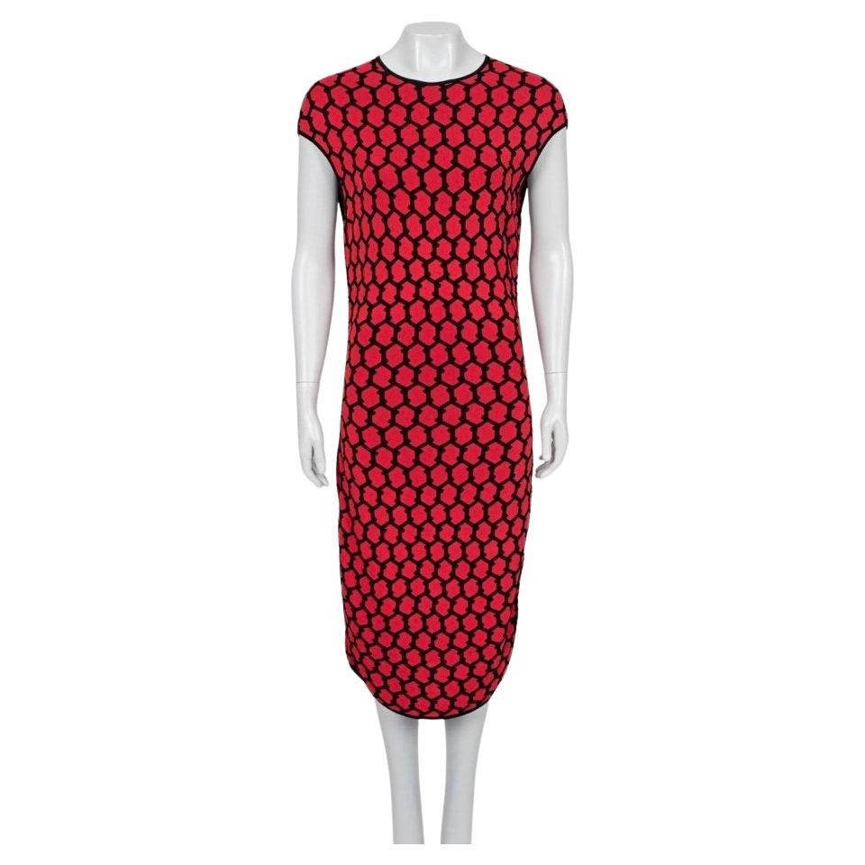 Stunning Alexander McQueen Geometric Print Fitted Dress S
