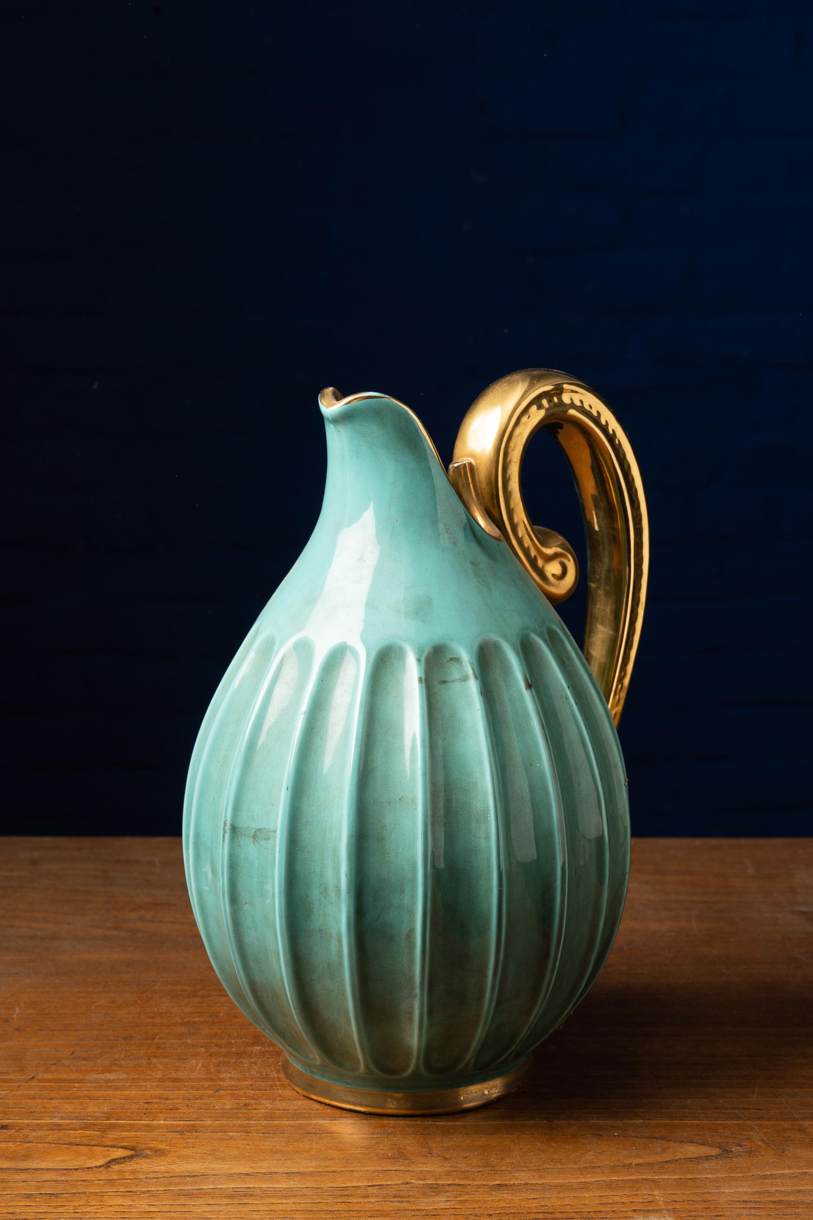 turquoise and gold vase