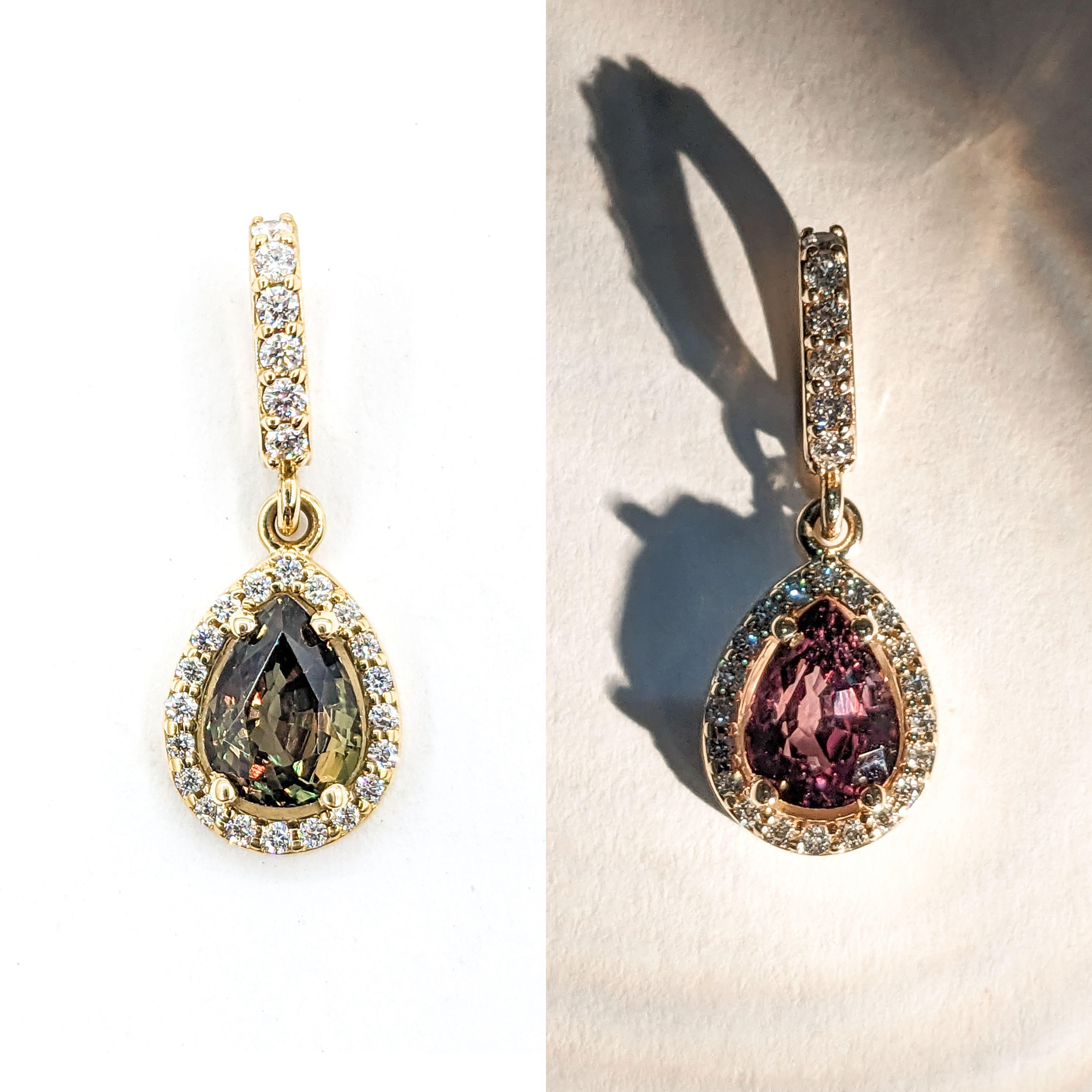 Stunning Alexandrite & Diamond Yellow Gold Pendant

Discover the exquisite beauty of our latest creation, mesmerizing Alexandrite & Diamond Pendant meticulously crafted in 14kt yellow gold. Experience the magic of color transformation as the .99ct