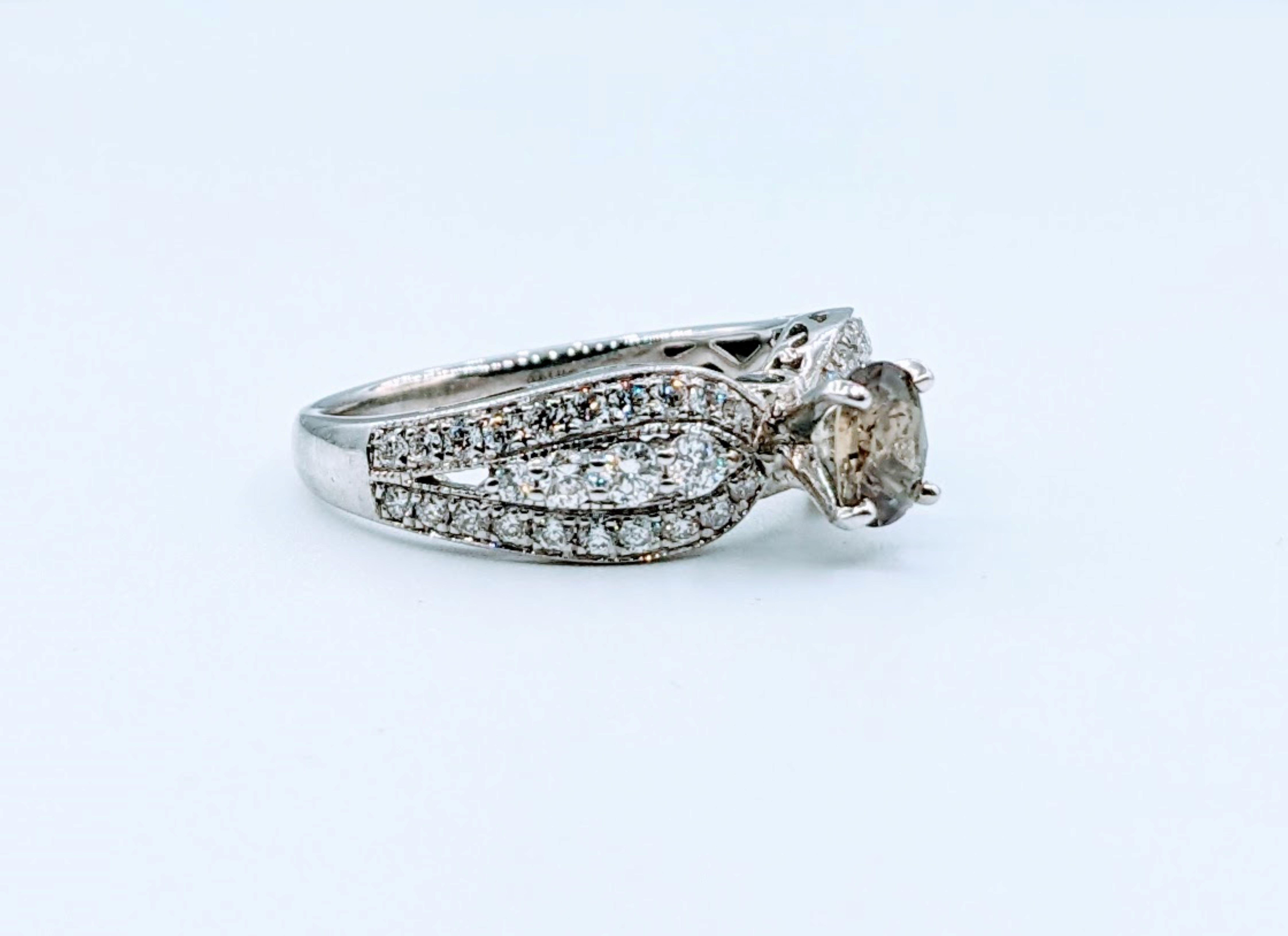 Stunning Alexandrite Peek-a-boo Diamond Ring For Sale 1
