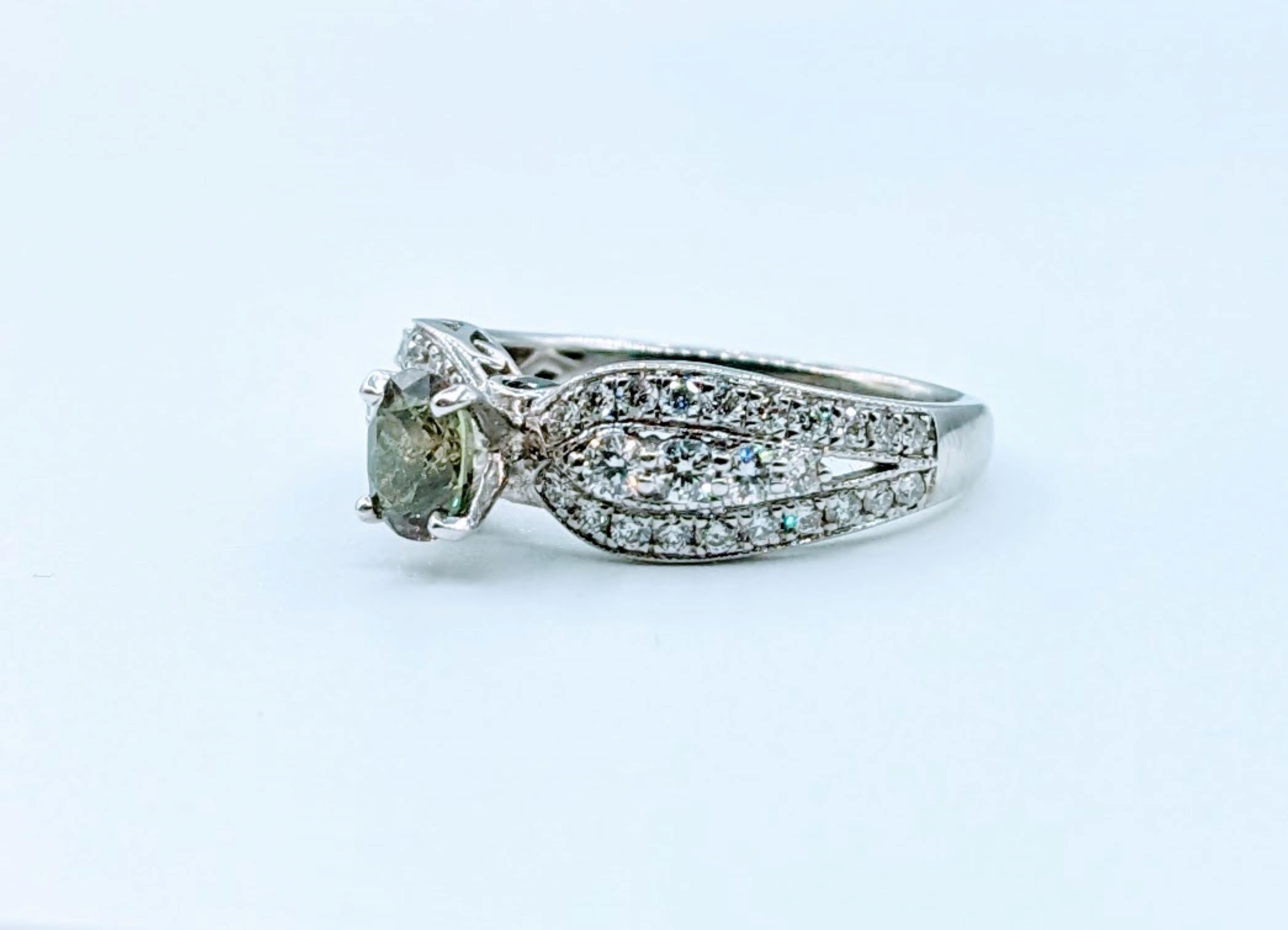Stunning Alexandrite Peek-a-boo Diamond Ring For Sale 2