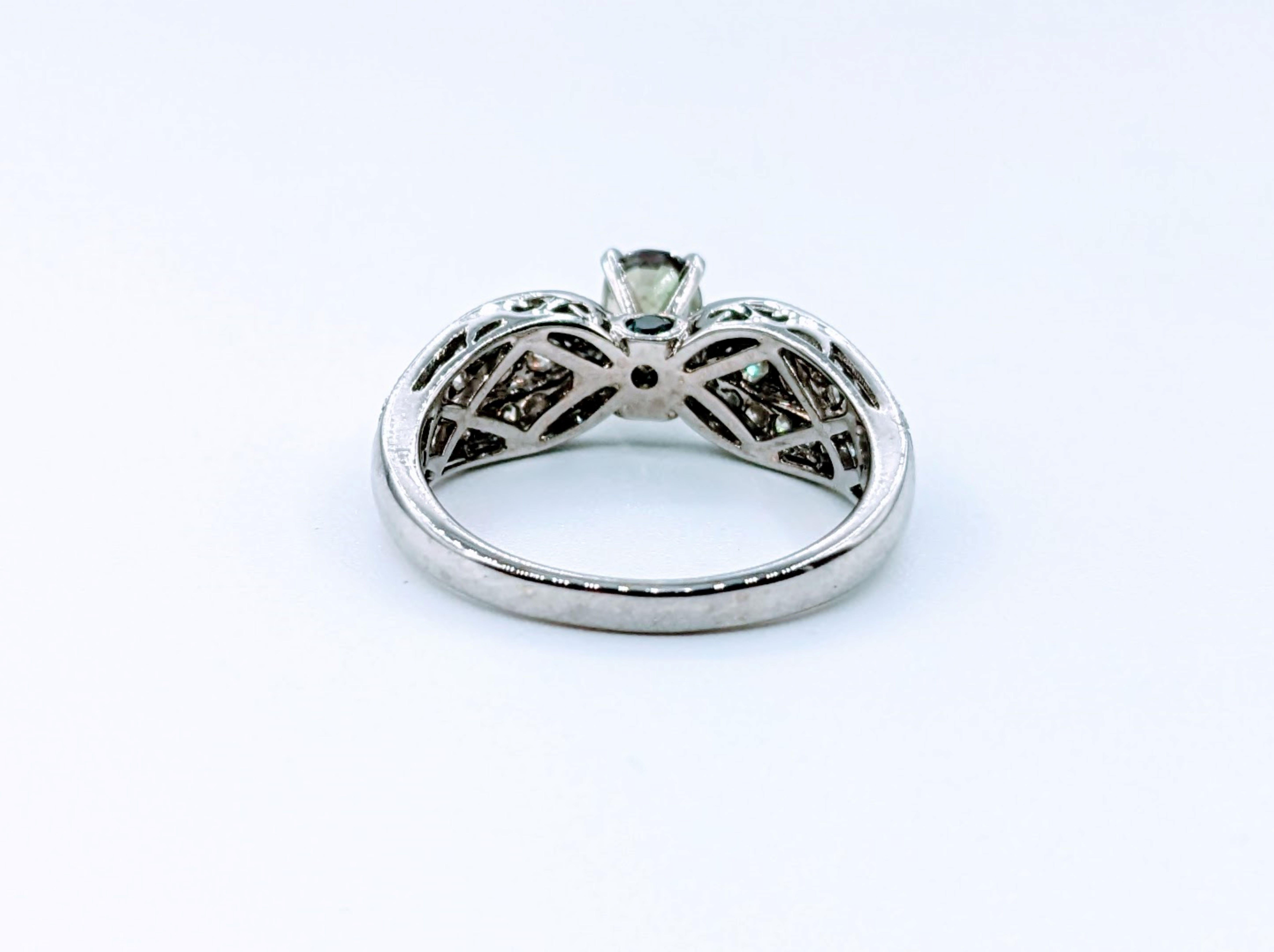 Stunning Alexandrite Peek-a-boo Diamond Ring For Sale 3