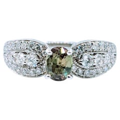Stunning Alexandrite Peek-a-boo Diamond Ring