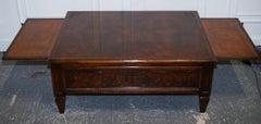 STUNNING AMERiCAN THEODORE ALEXANDER COFFEE TABLE TWO DRAWERS & BUTLER TRAYS