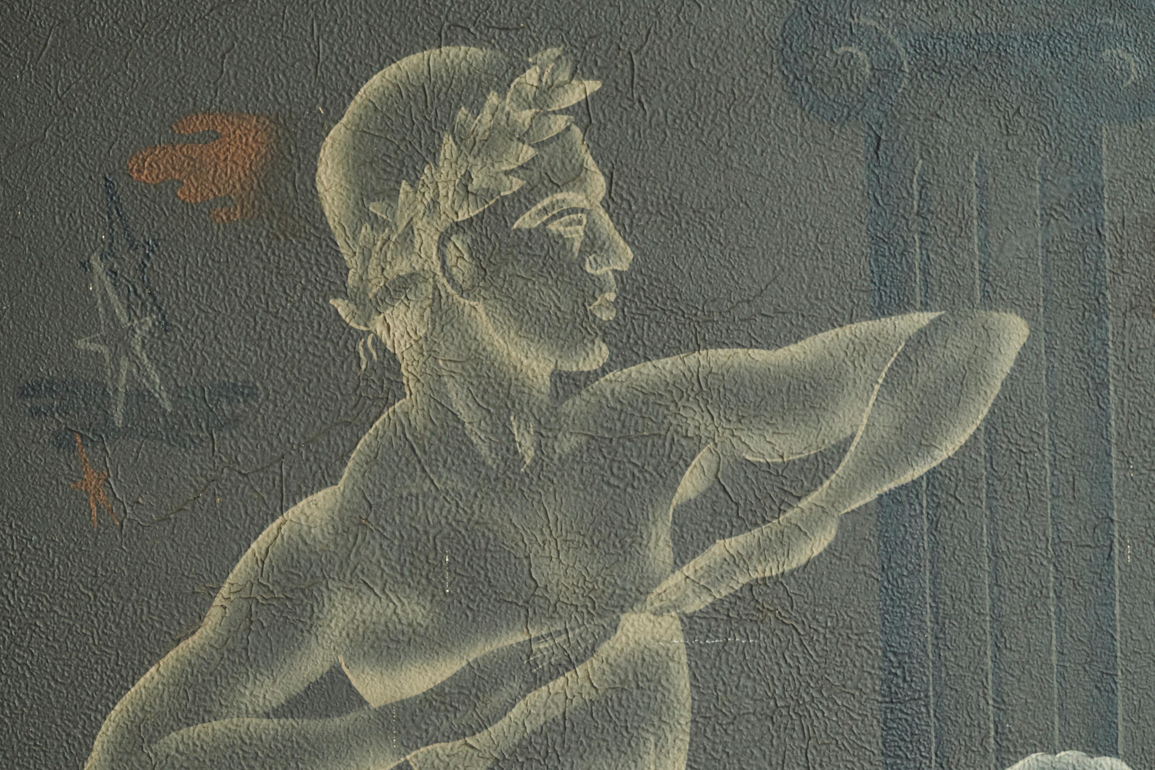 Art déco Superbe et grand panneau d'art déco sur le thème du ballet, années 1940 en vente