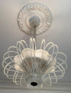 Stunning 1940s Murano Chandelier, Barovier & Toso