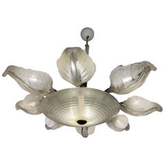 Superbe lustre original et étonnant de Venini, Murano, années 1940